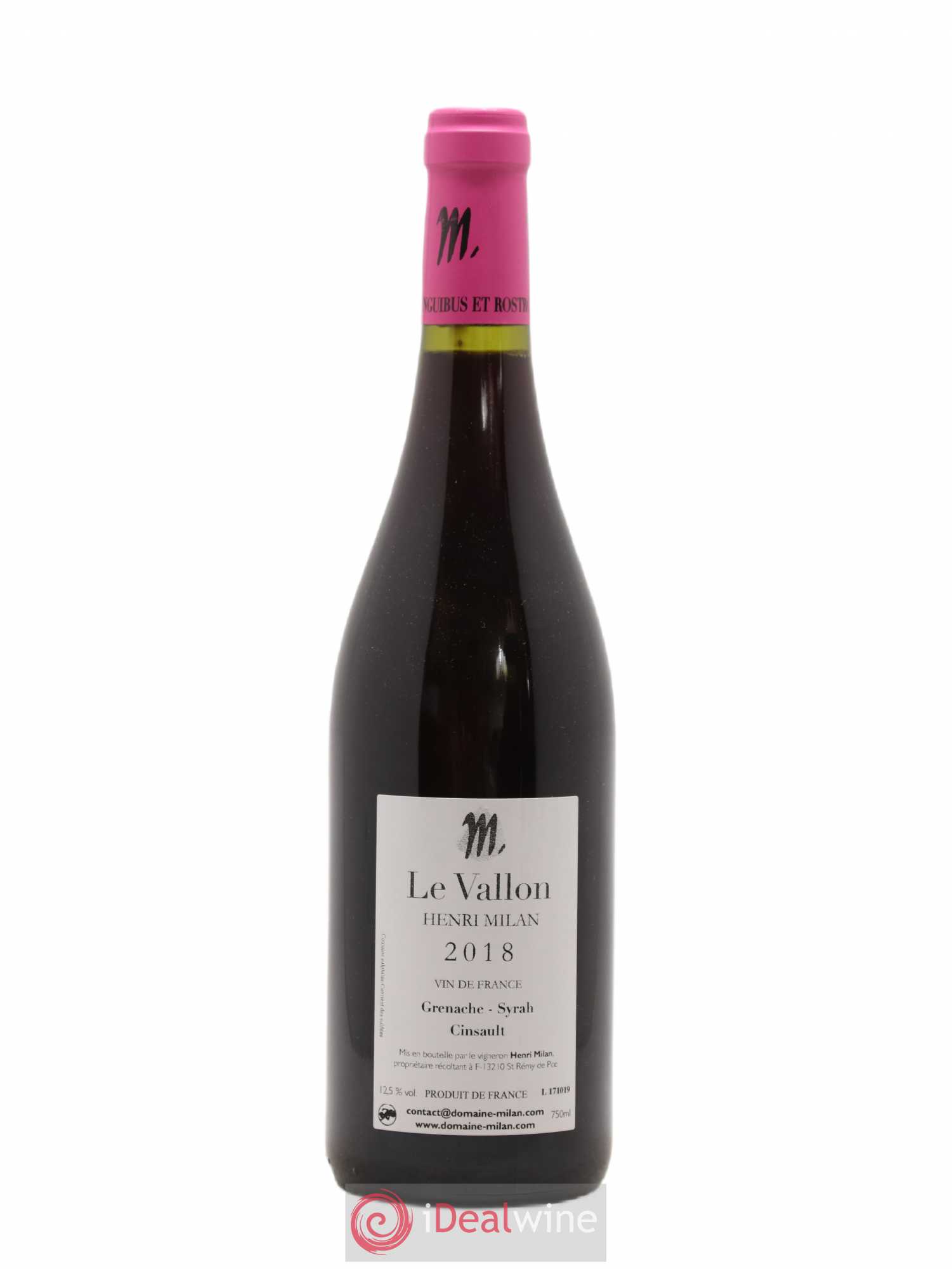Vin de France Le Vallon Henri Milan 2018 - Lot de 1 bouteille - 1