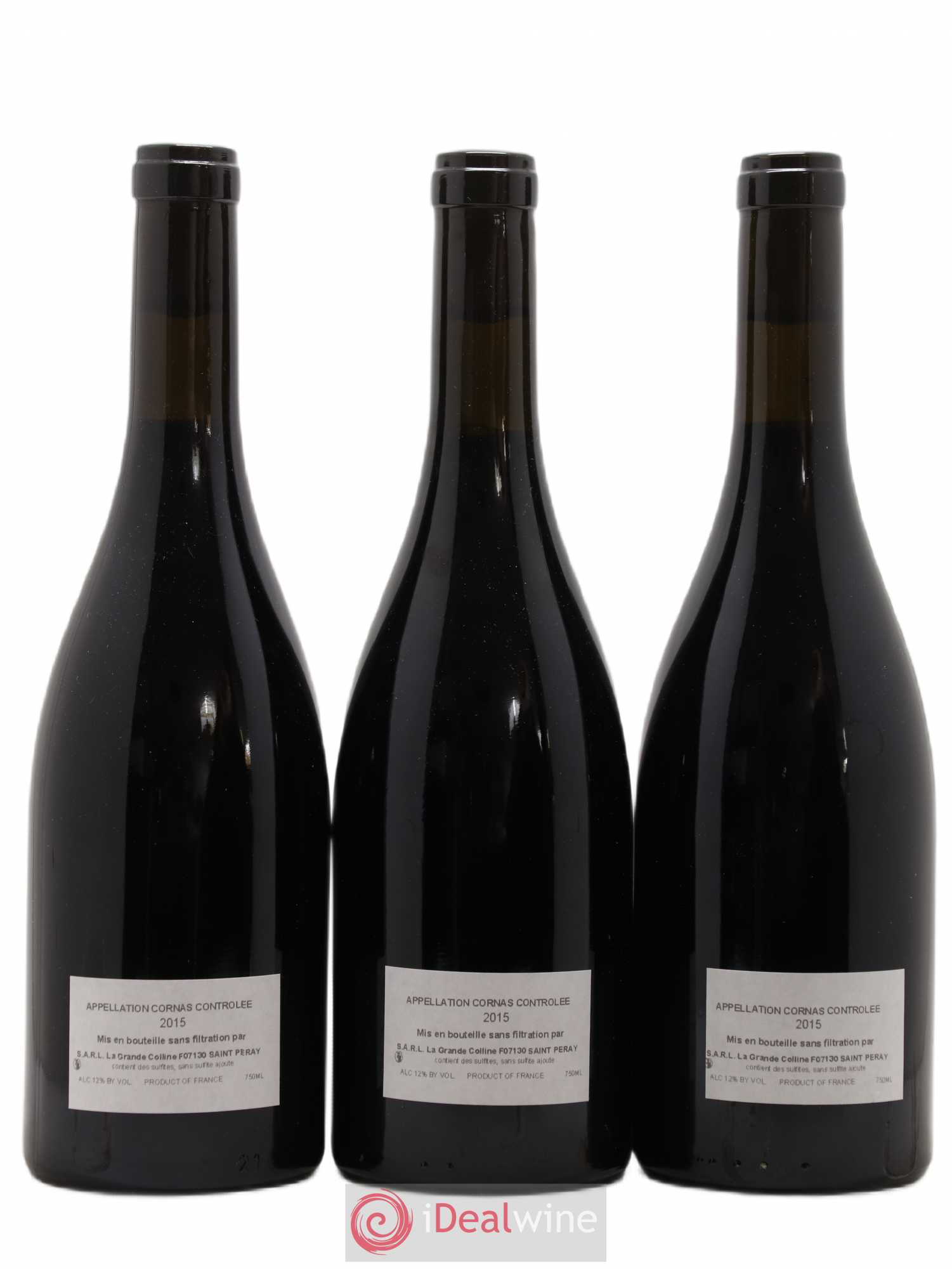 Cornas Hirotake Ooka - Domaine La Grande Colline 2015 - Lot de 3 bouteilles - 1
