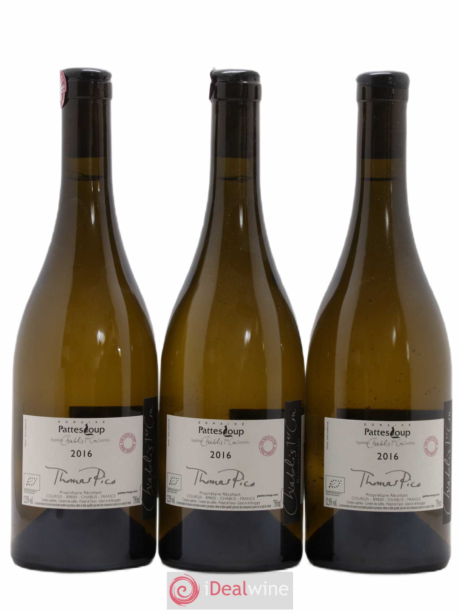 Chablis 1er Cru Beauregard Pattes Loup (Domaine) 2016 - Lot de 3 bouteilles - 1