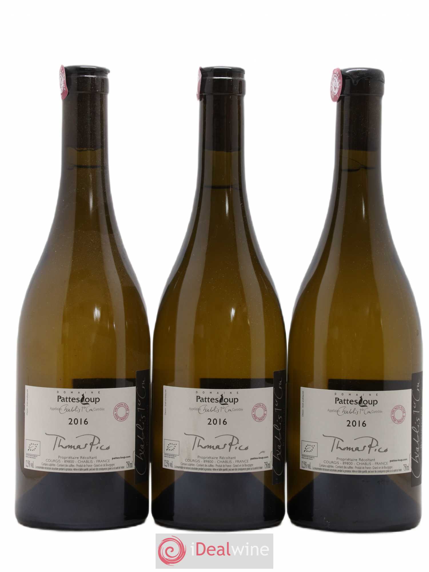 Chablis 1er Cru Beauregard Pattes Loup (Domaine) 2016 - Posten von 3 Flaschen - 1