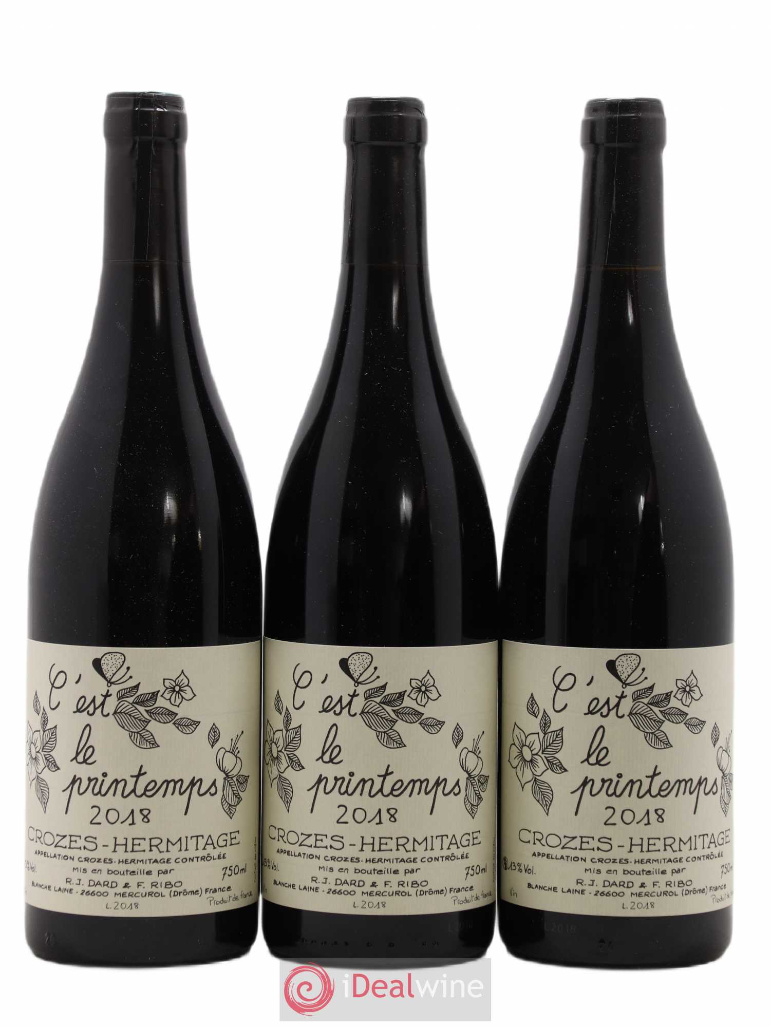 Crozes-Hermitage Dard et Ribo (Domaine) C'Est Le Printemps 2018 - Lot de 3 bouteilles - 0