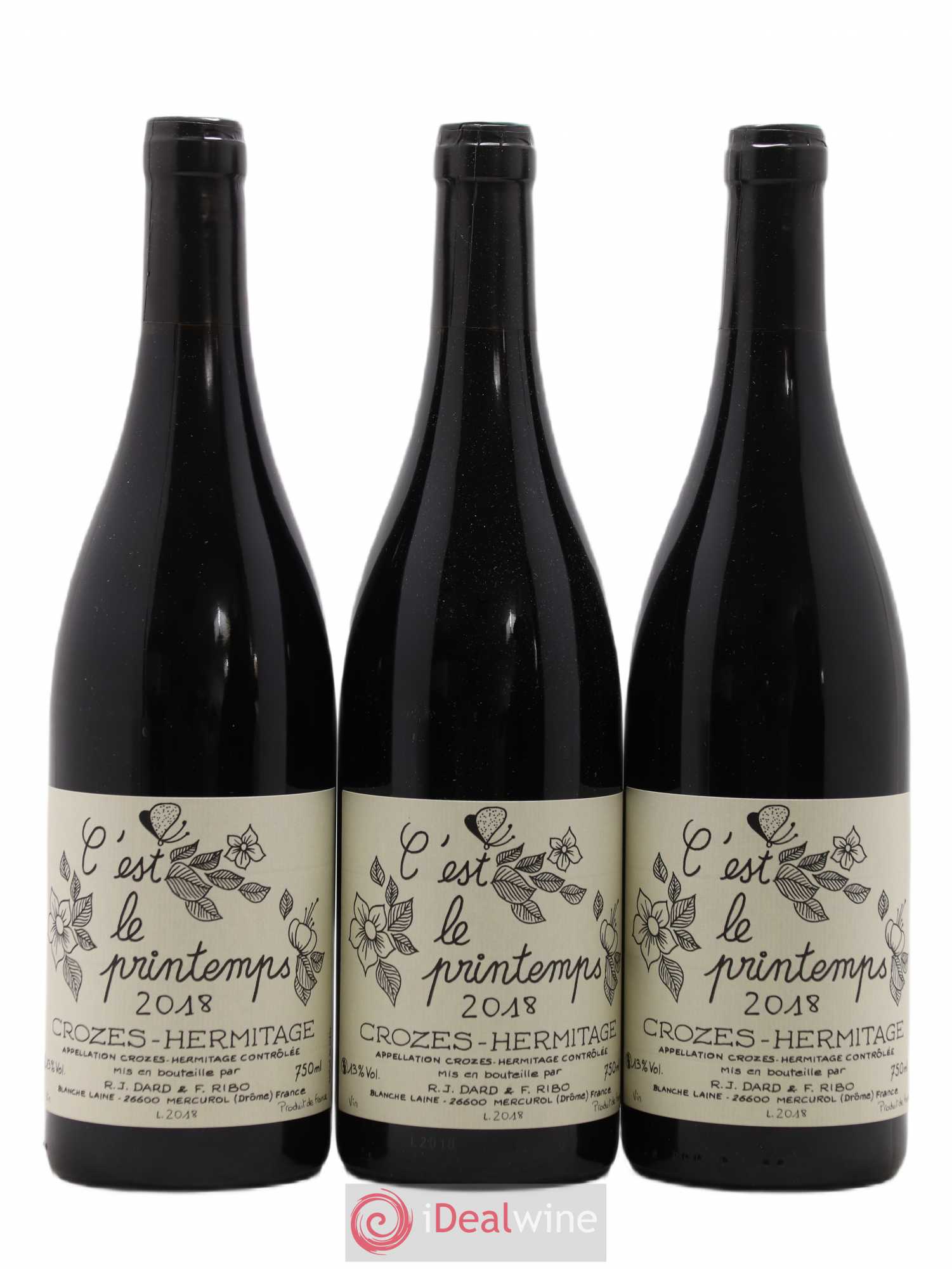 Crozes-Hermitage Dard et Ribo (Domaine) C'Est Le Printemps 2018 - Lot de 3 bouteilles - 0