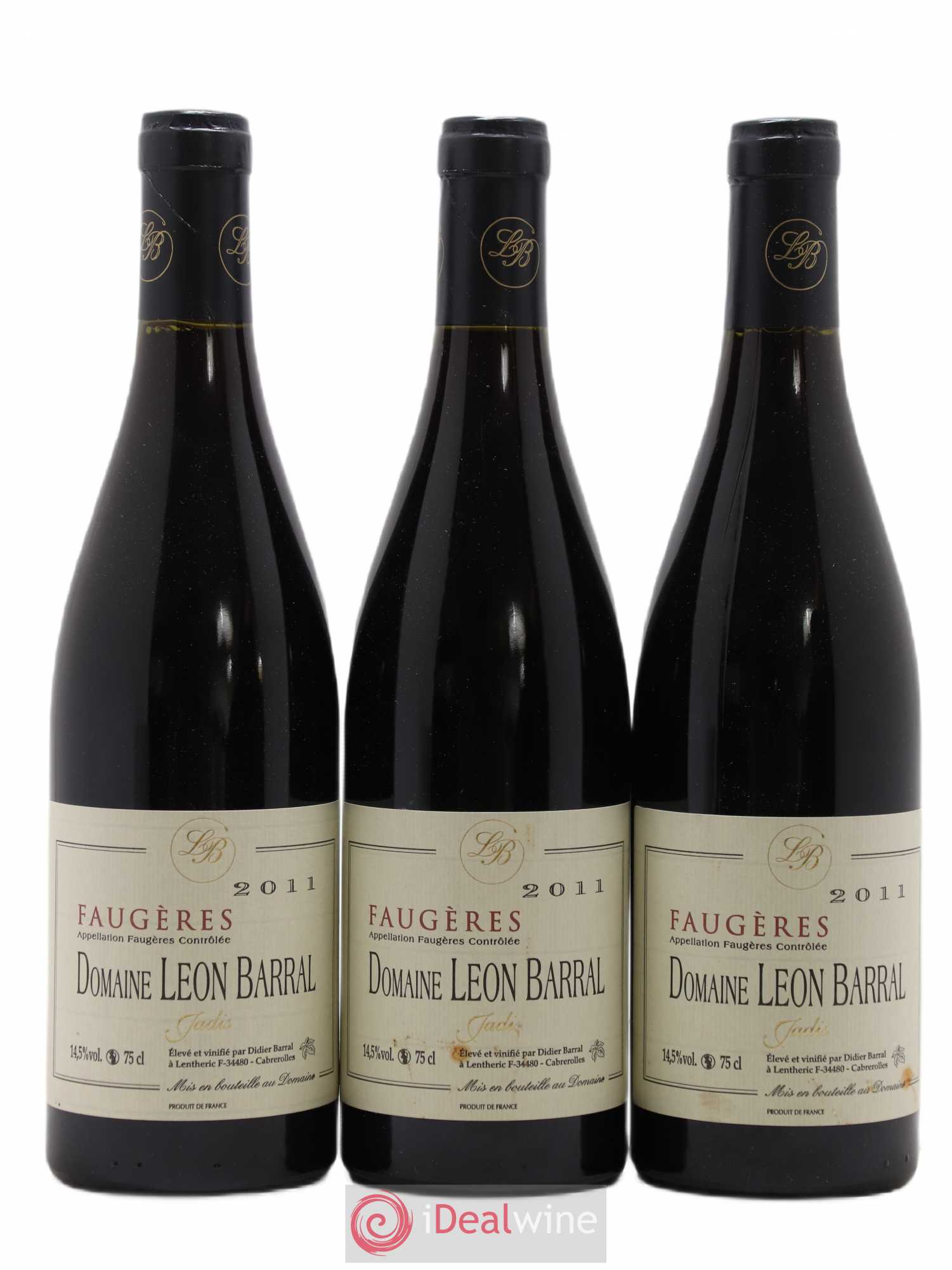 Faugères Jadis Domaine Léon Barral 2011 - Lot de 3 bouteilles - 0