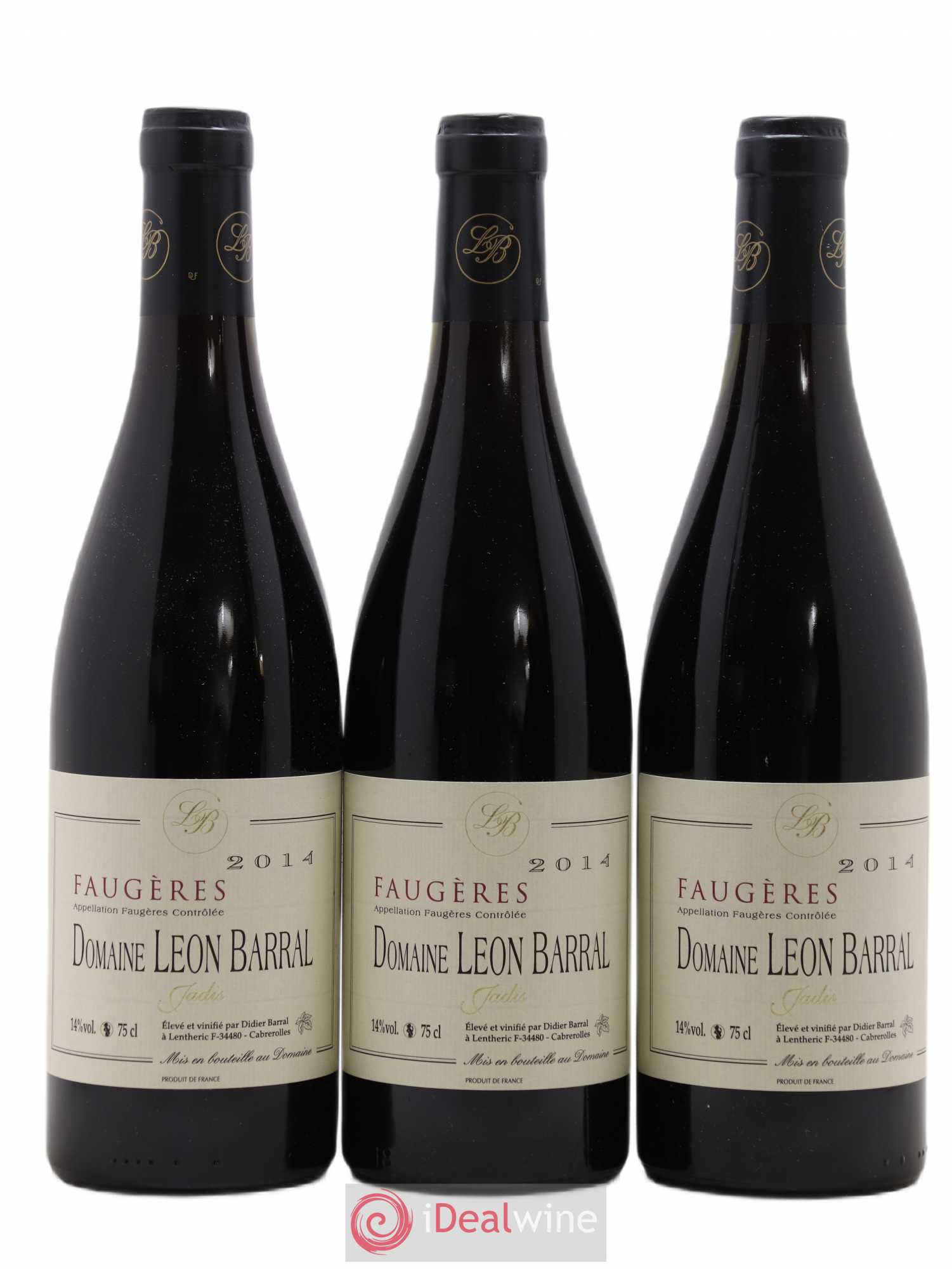 Faugères Jadis Domaine Léon Barral 2014 - Lot de 3 bouteilles - 0