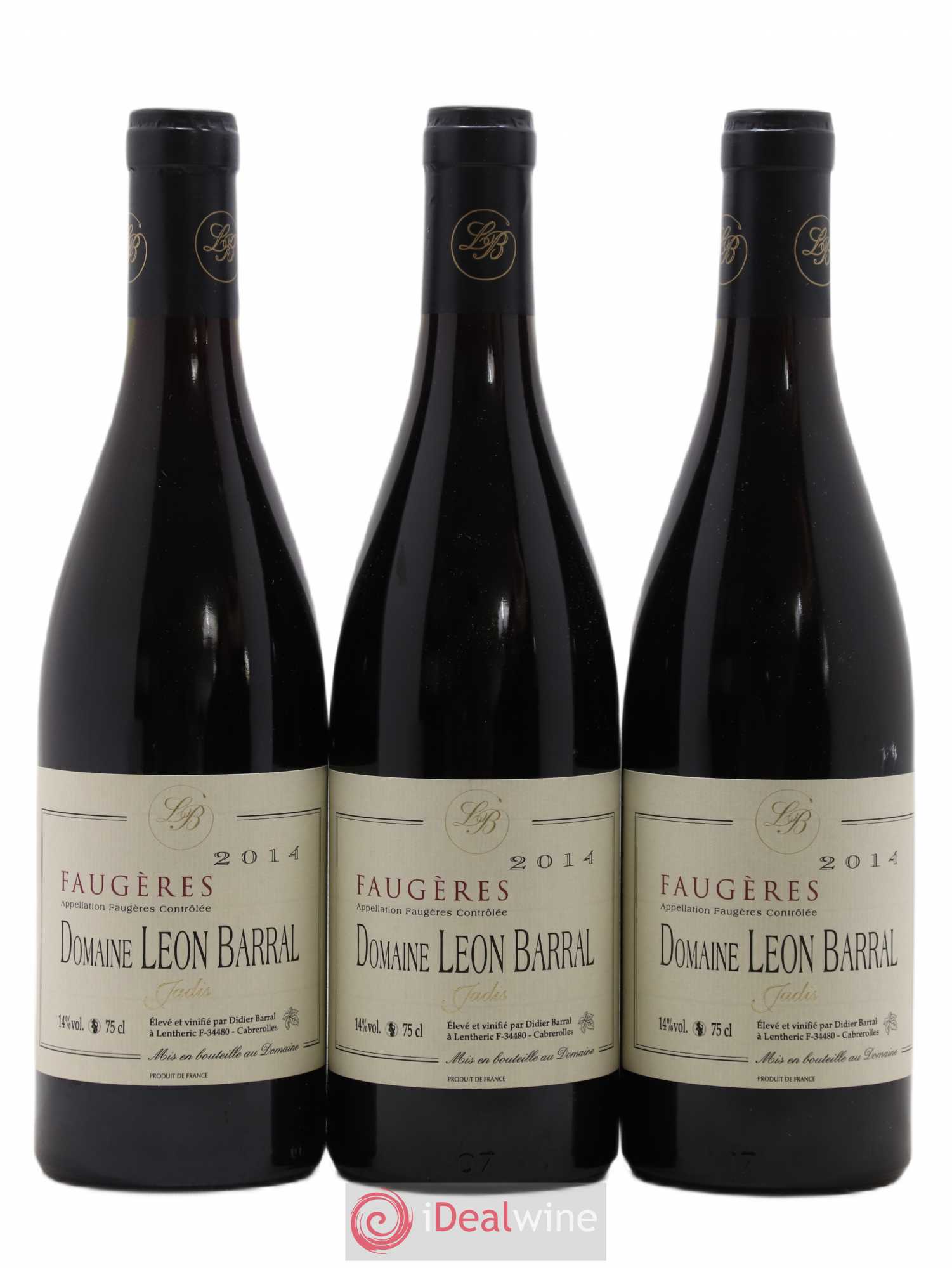 Faugères Jadis Domaine Léon Barral 2014 - Lot de 3 bouteilles - 0