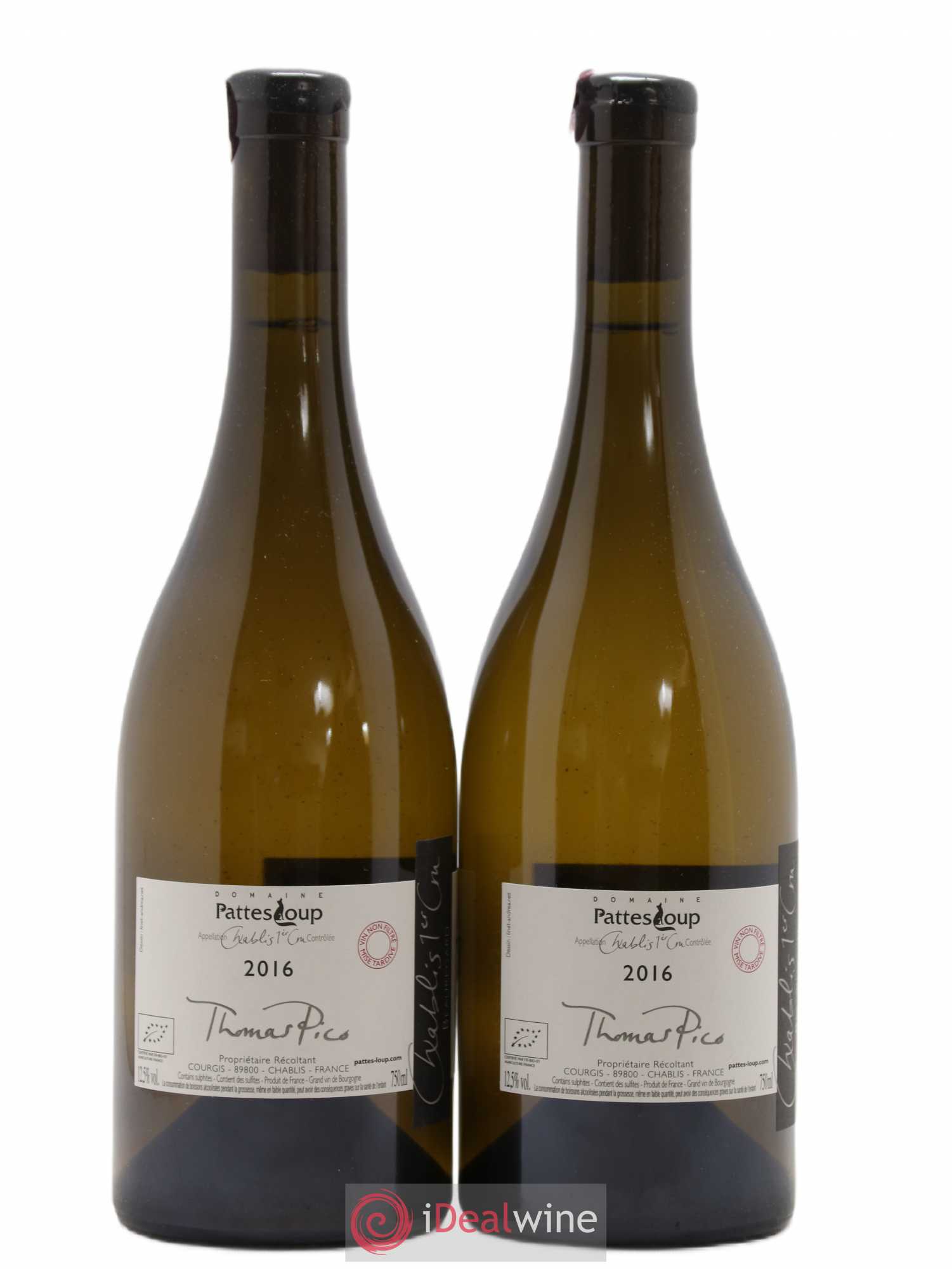 Chablis 1er Cru Beauregard Pattes Loup (Domaine) 2016 - Lot de 2 bouteilles - 1