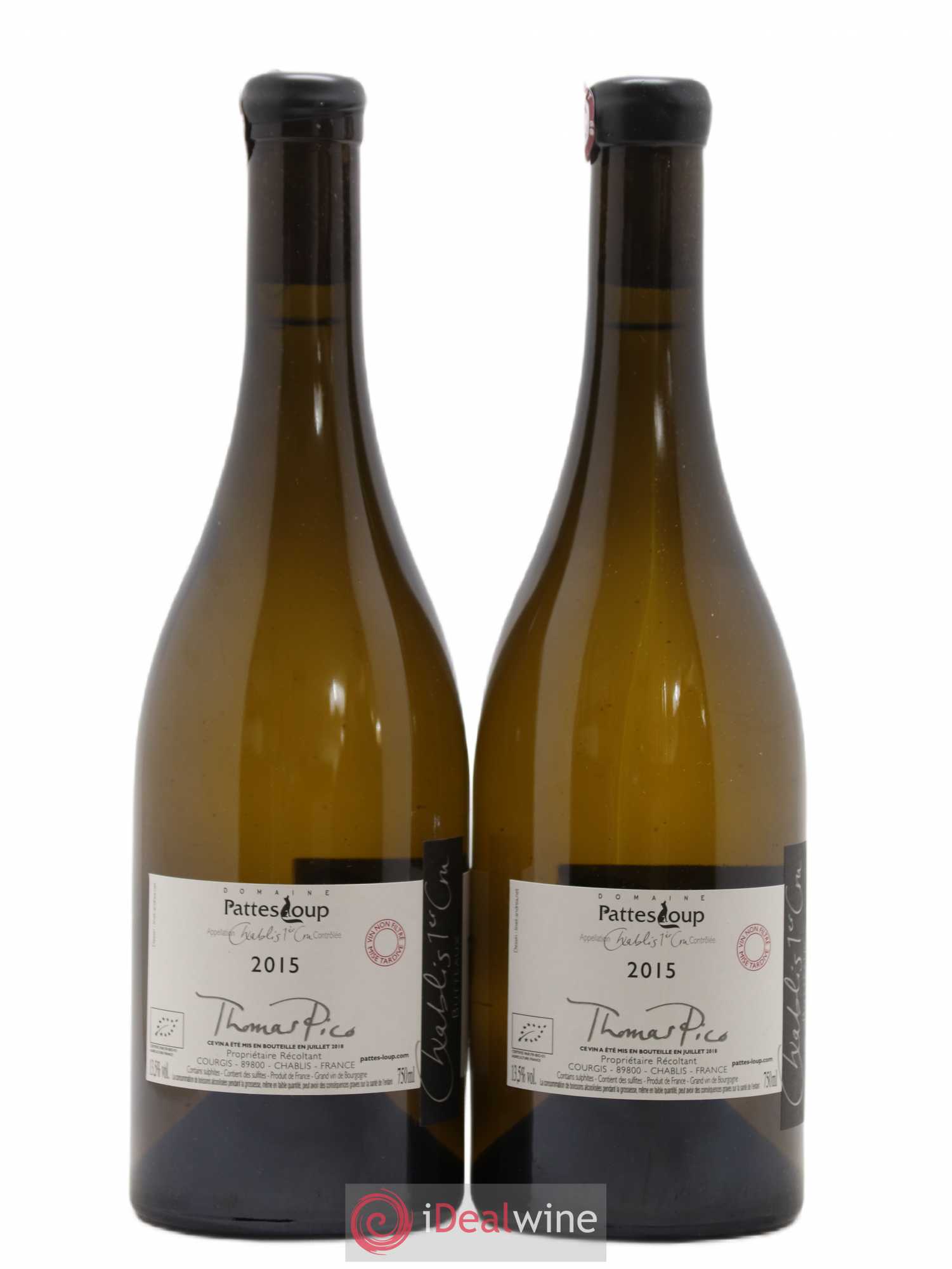 Chablis 1er Cru Butteaux Pattes Loup (Domaine) 2015 - Lot de 2 bouteilles - 1