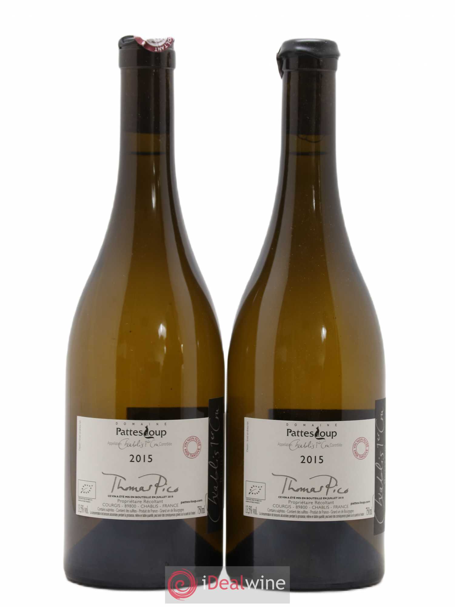 Chablis 1er Cru Butteaux Pattes Loup (Domaine) 2015 - Posten von 2 Flaschen - 1