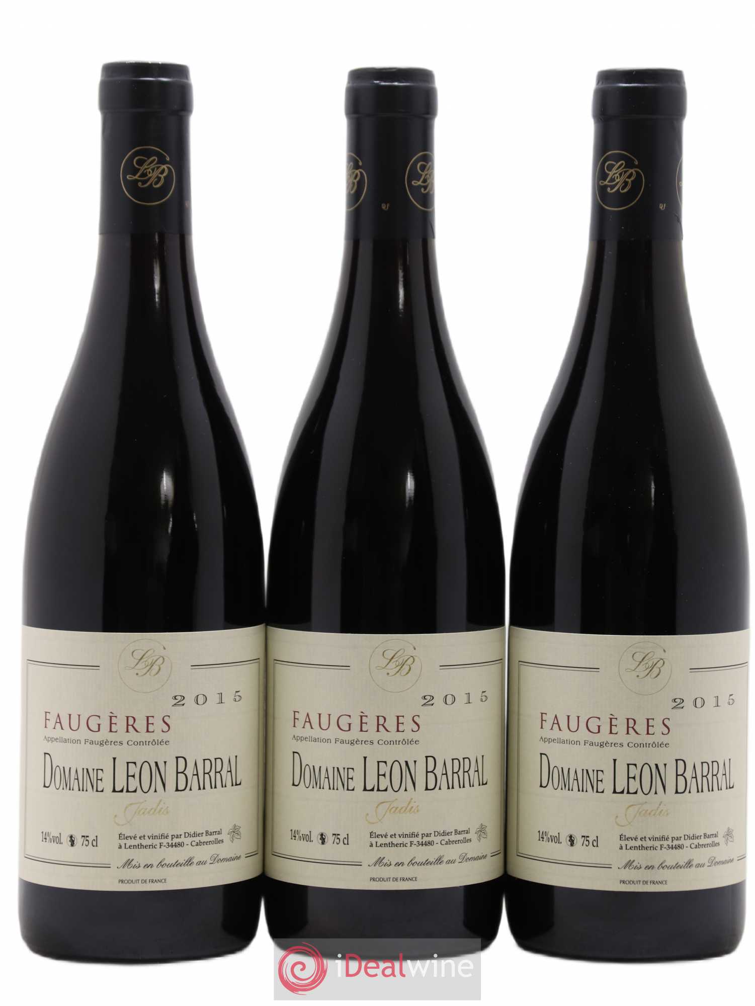 Faugères Jadis Domaine Léon Barral 2015 - Lot de 3 bouteilles - 0
