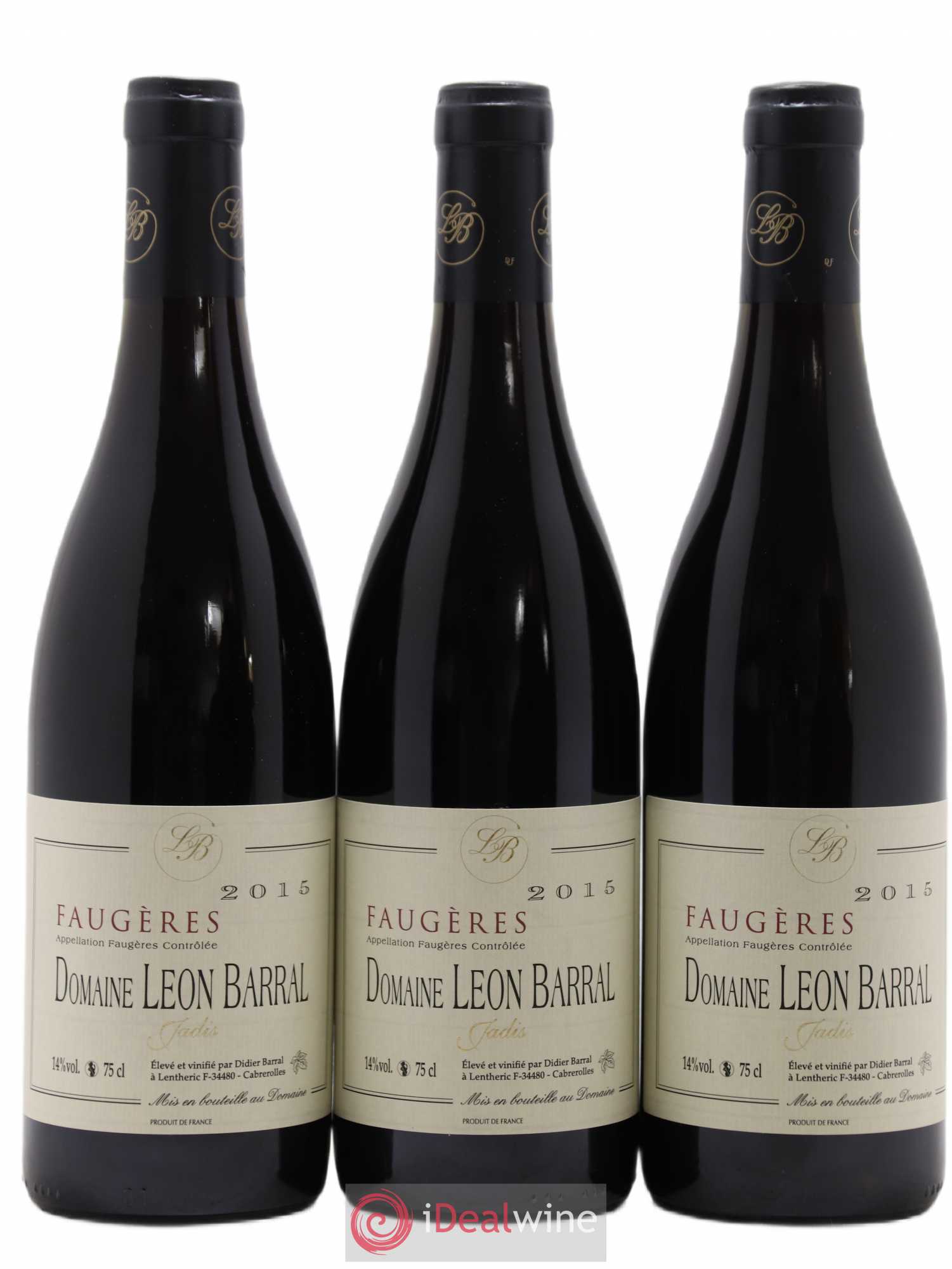 Faugères Jadis Domaine Léon Barral 2015 - Lot de 3 bouteilles - 0
