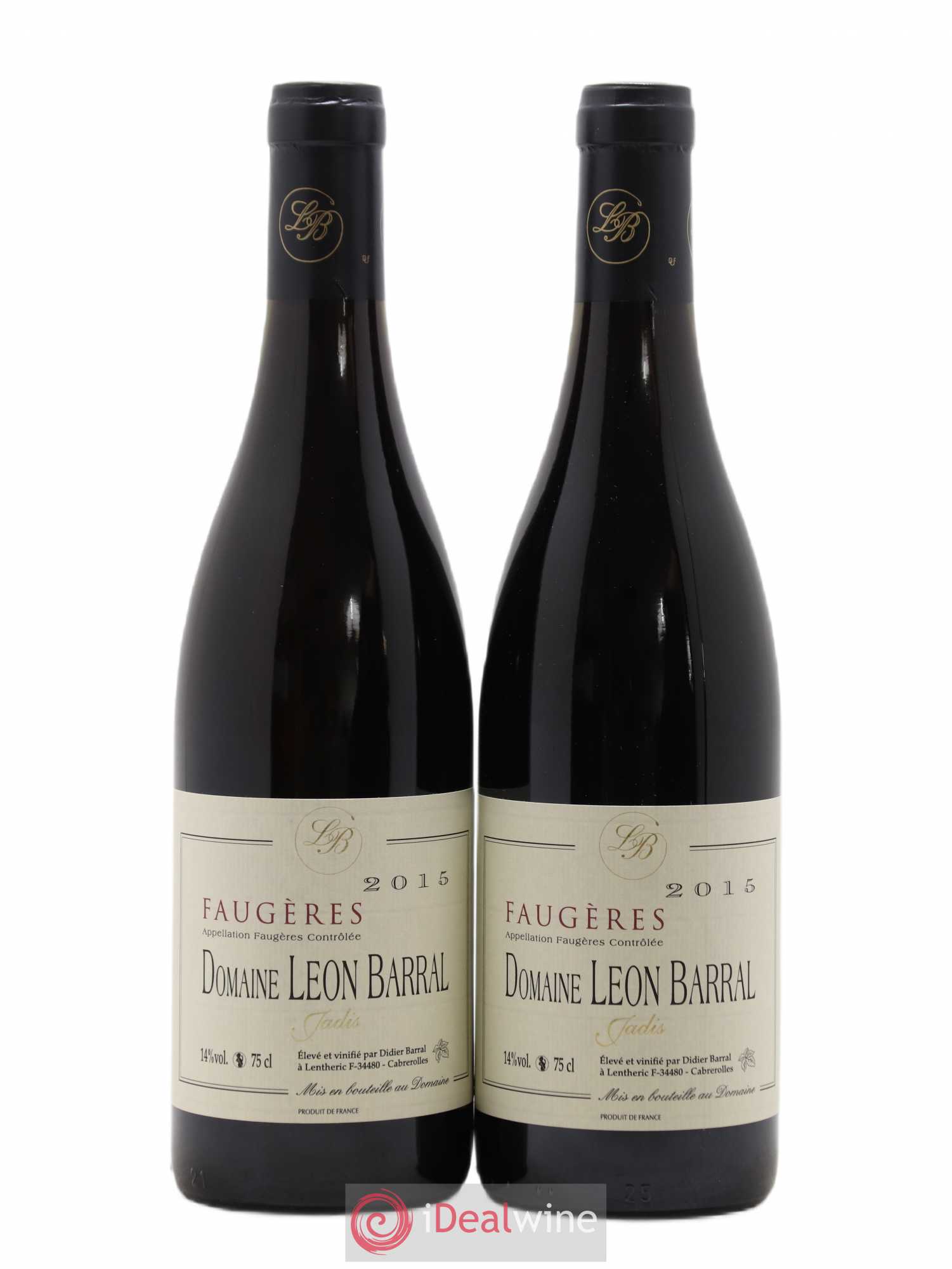 Faugères Jadis Domaine Léon Barral 2015 - Lot de 2 bouteilles - 0