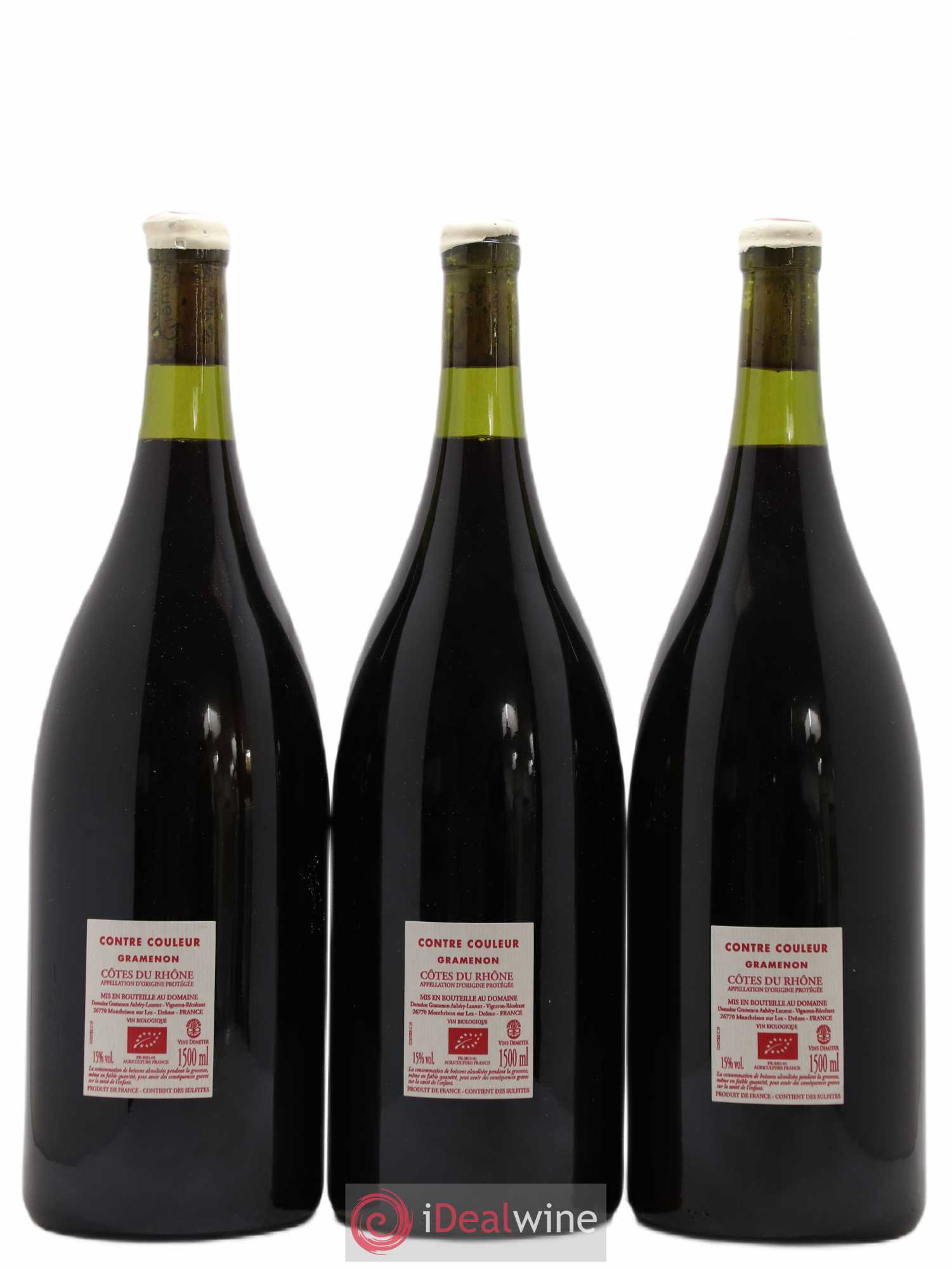 Côtes-du-Rhône Contre-Couleur Gramenon (Domaine) 2019 - Lot de 3 magnums - 1