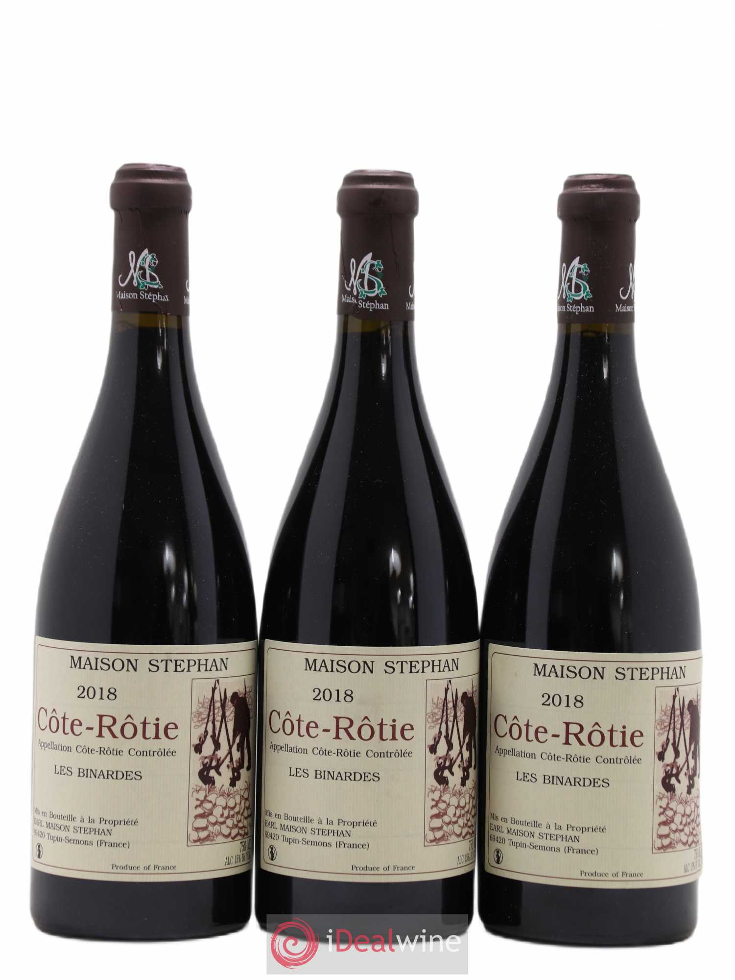 Côte-Rôtie Les Binardes Jean-Michel Stephan 2018 - Lot de 3 bouteilles - 0