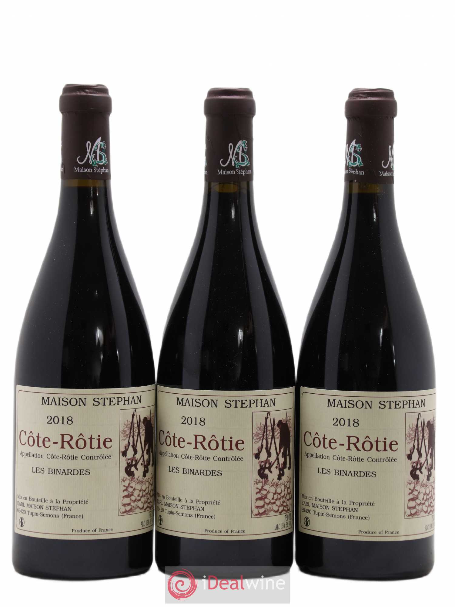 Côte-Rôtie Les Binardes Jean-Michel Stephan 2018 - Lot de 3 bouteilles - 0