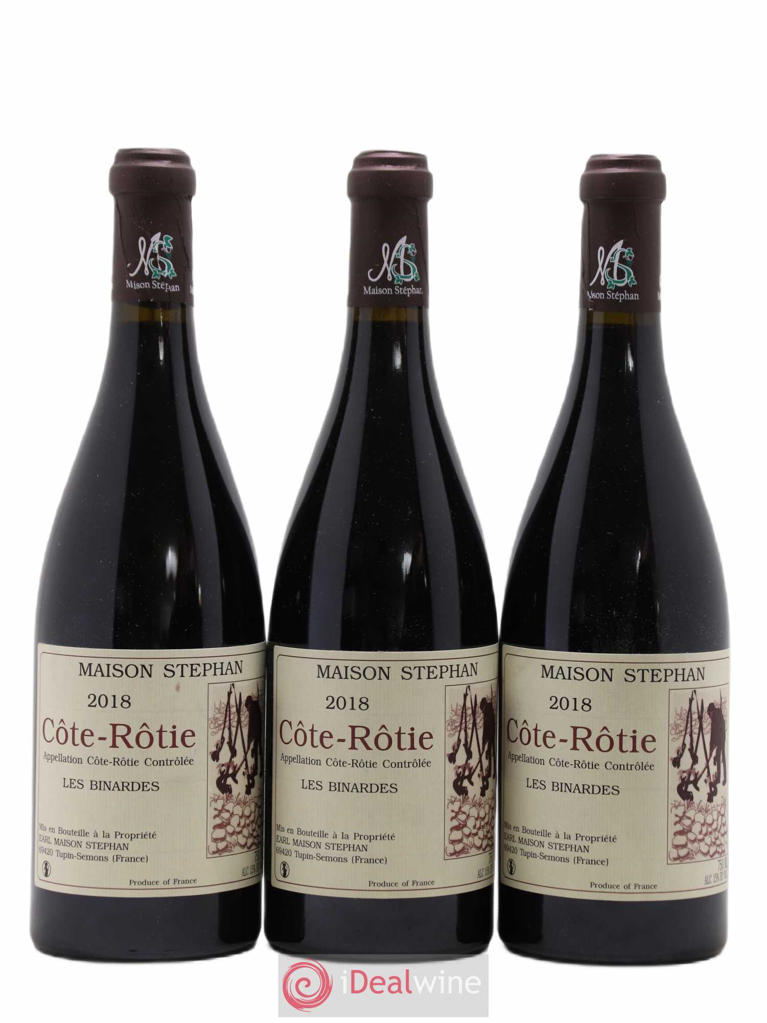 Côte-Rôtie Les Binardes Jean-Michel Stephan 2018 - Lot de 3 bouteilles - 0