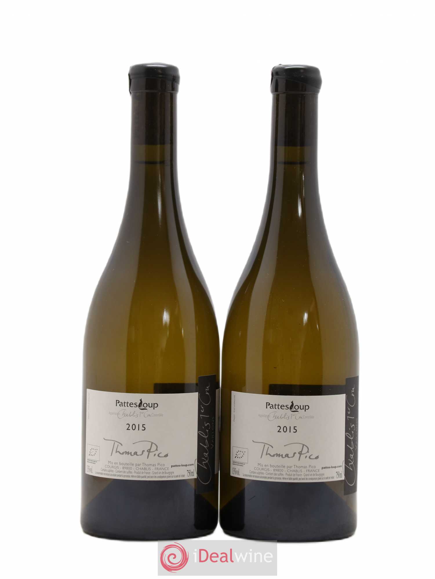 Chablis 1er Cru Vaillons Pattes Loup (Domaine) 2015 - Lot de 2 bouteilles - 1