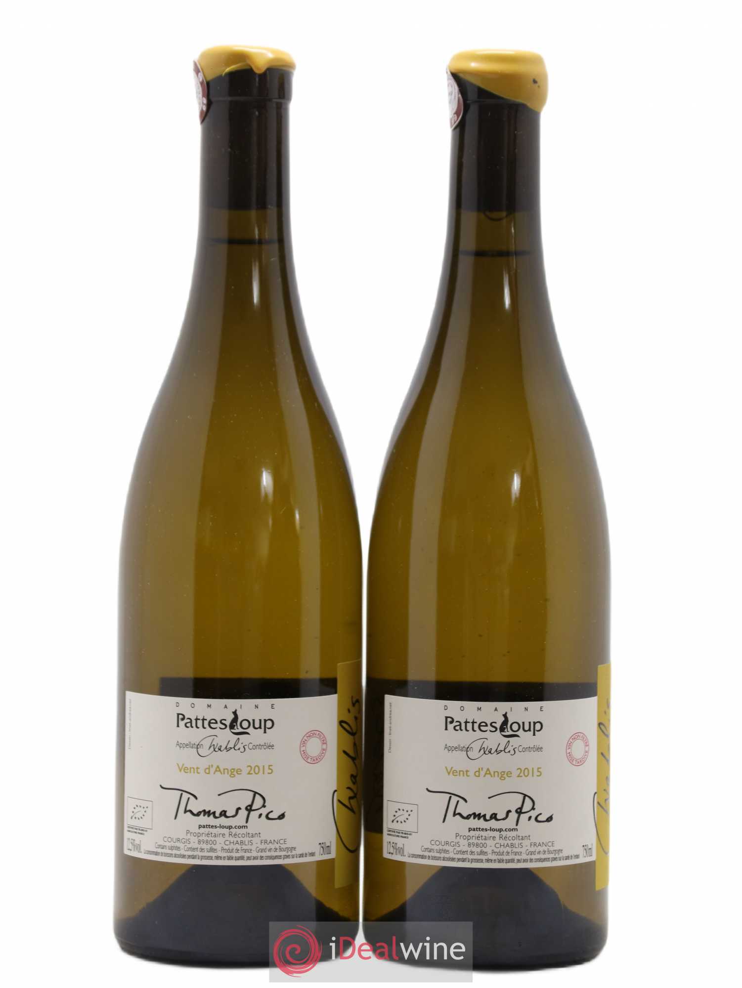 Chablis Vent d'Ange Pattes Loup (Domaine) 2015 - Lot de 2 bouteilles - 1