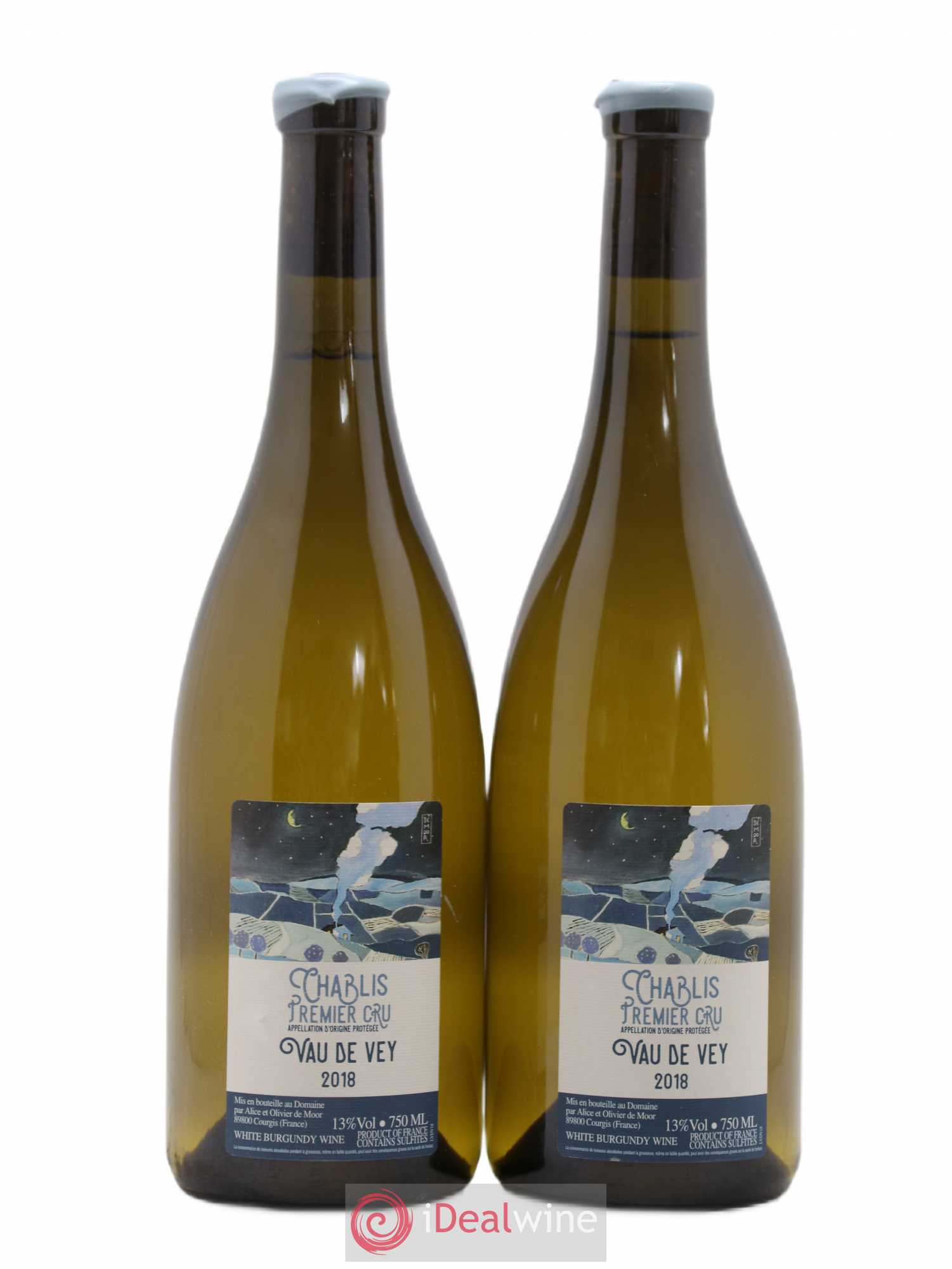 Chablis 1er Cru Vau de Vey Alice et Olivier De Moor 2018 - Lot de 2 bouteilles - 0