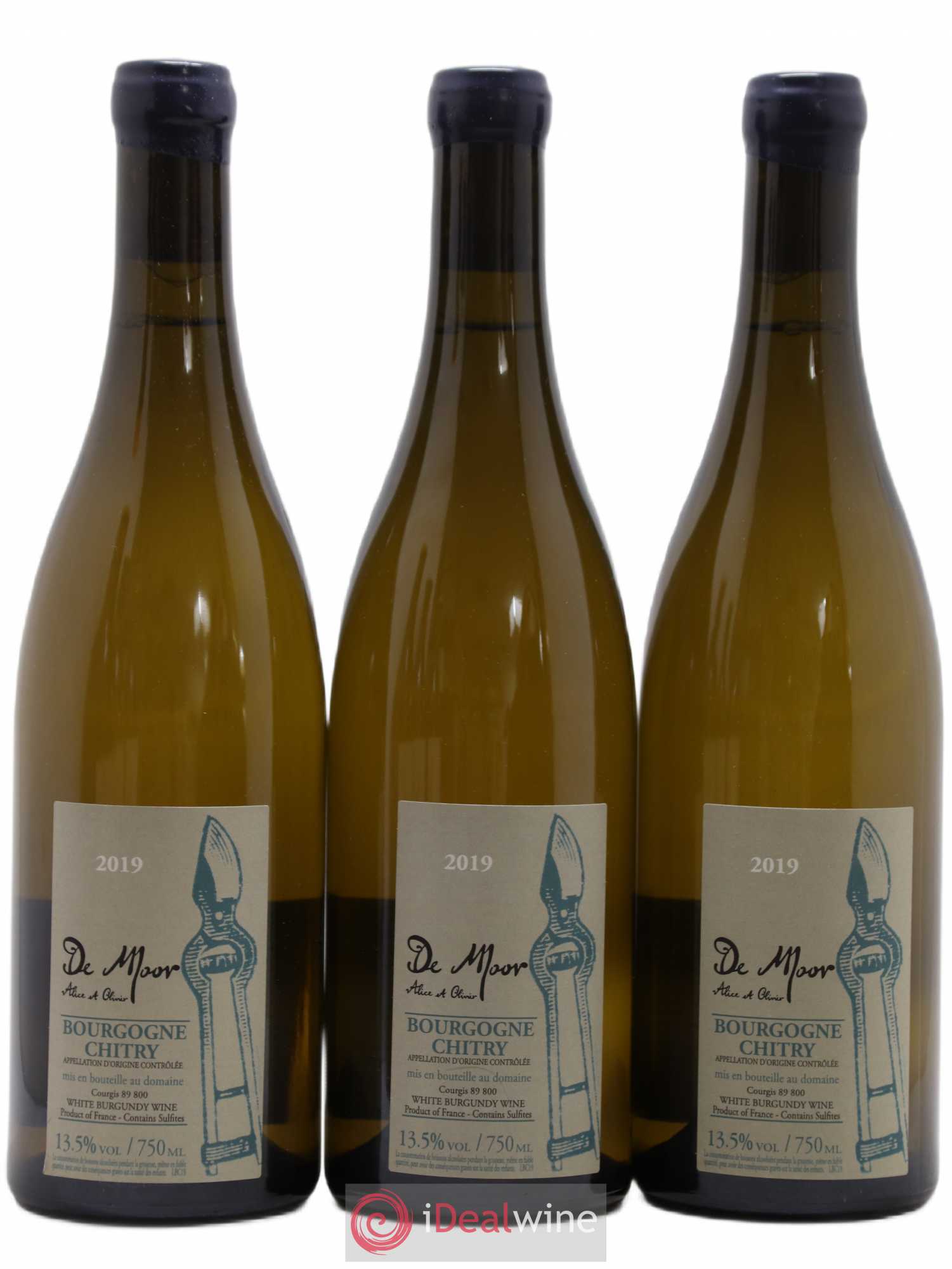 Bourgogne Chitry Alice et Olivier De Moor 2019 - Lot de 3 bouteilles - 0