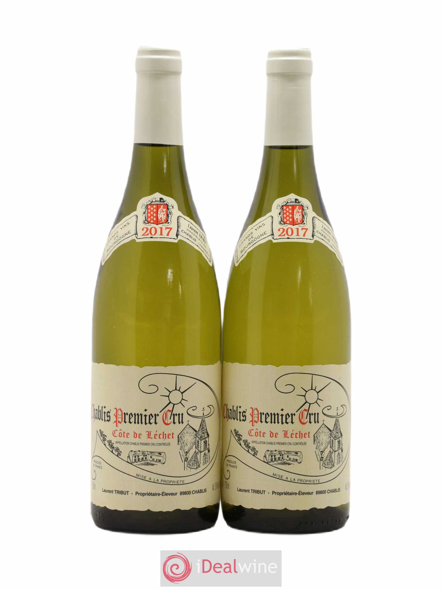 Chablis 1er Cru Côte de Lechet Laurent Tribut 2017 - Lot de 2 bouteilles - 0