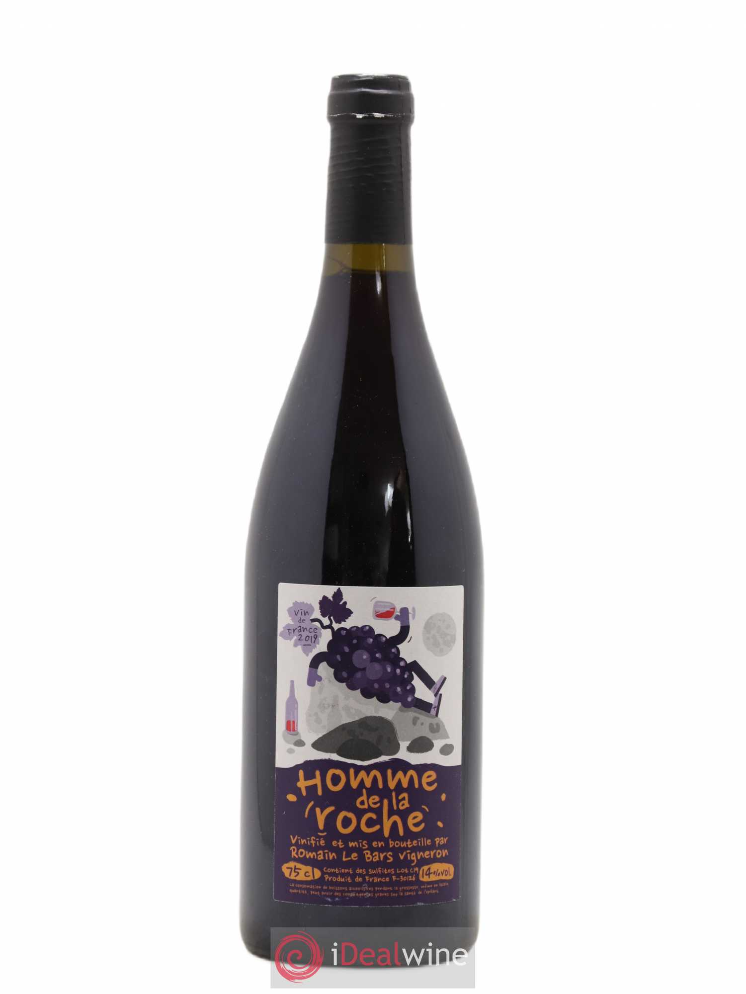 Vin de France L'Homme de la Roche Romain Le Bars 2019 - Lot de 1 bouteille - 0