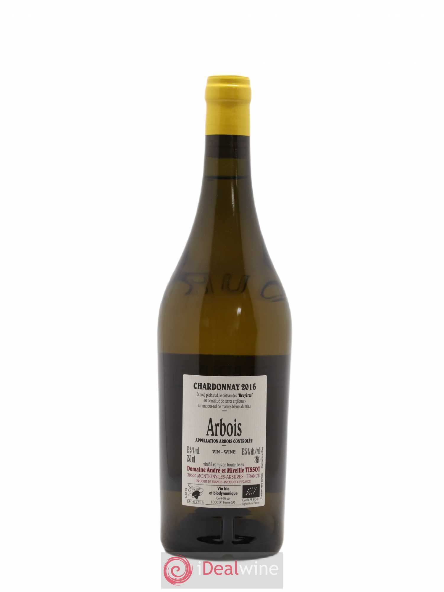 Arbois Chardonnay Les Bruyères Bénédicte et Stéphane Tissot 2016 - Lot de 1 bouteille - 1