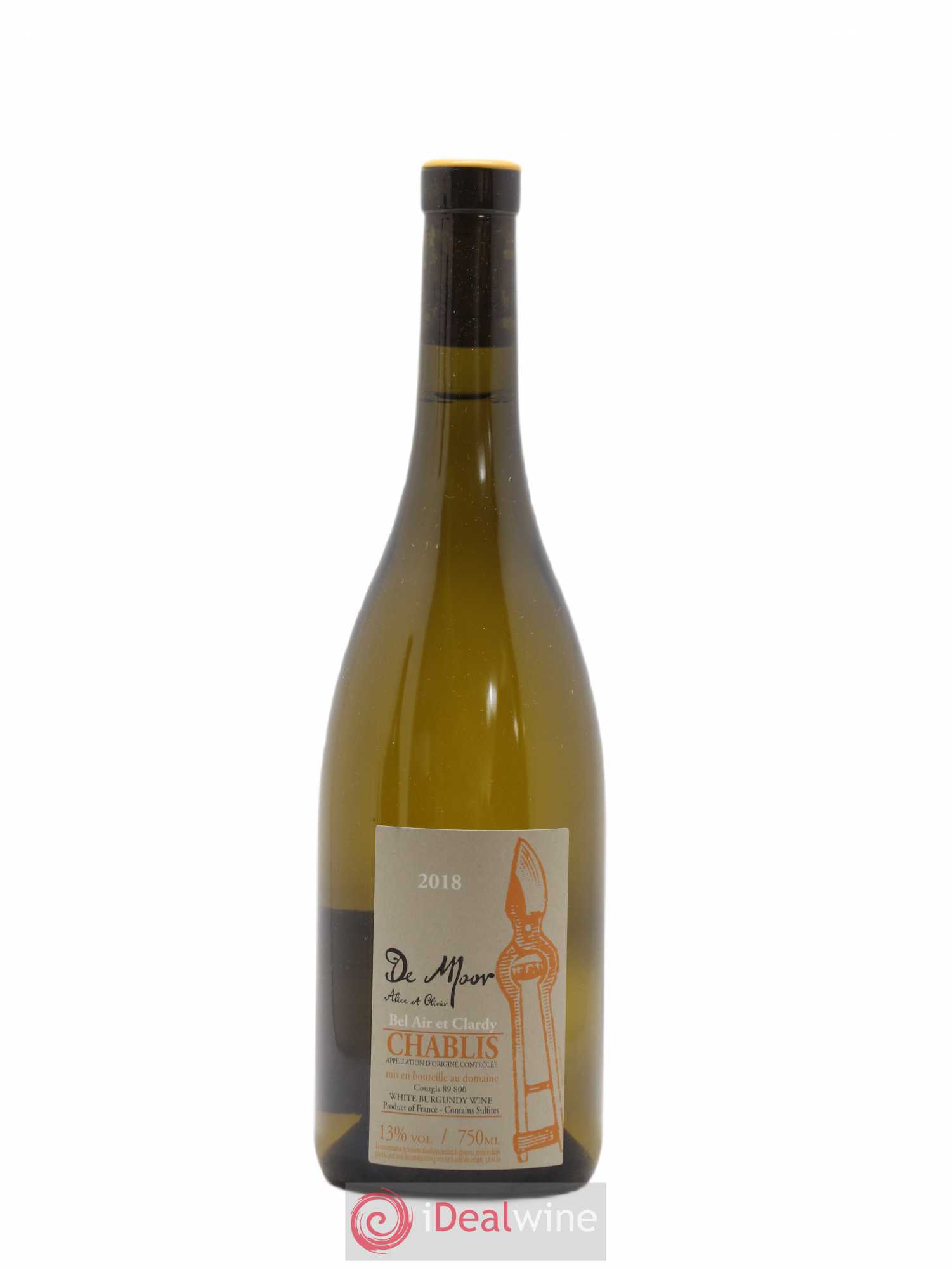Chablis Bel Air et Clardy Alice et Olivier De Moor 2018 - Lot de 1 bouteille - 0