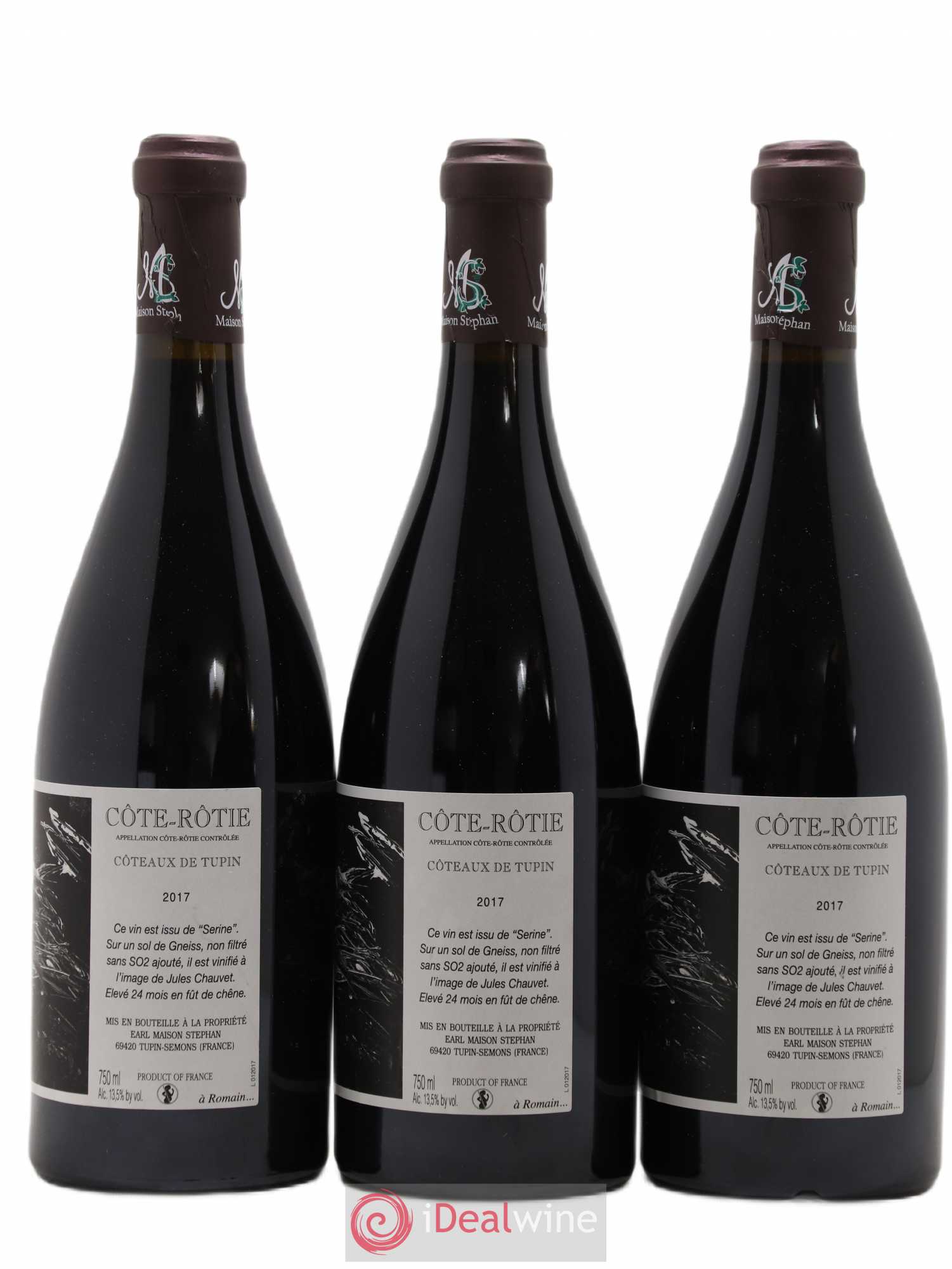 Côte-Rôtie Coteaux de Tupin Jean-Michel Stephan 2017 - Lot de 3 bouteilles - 1