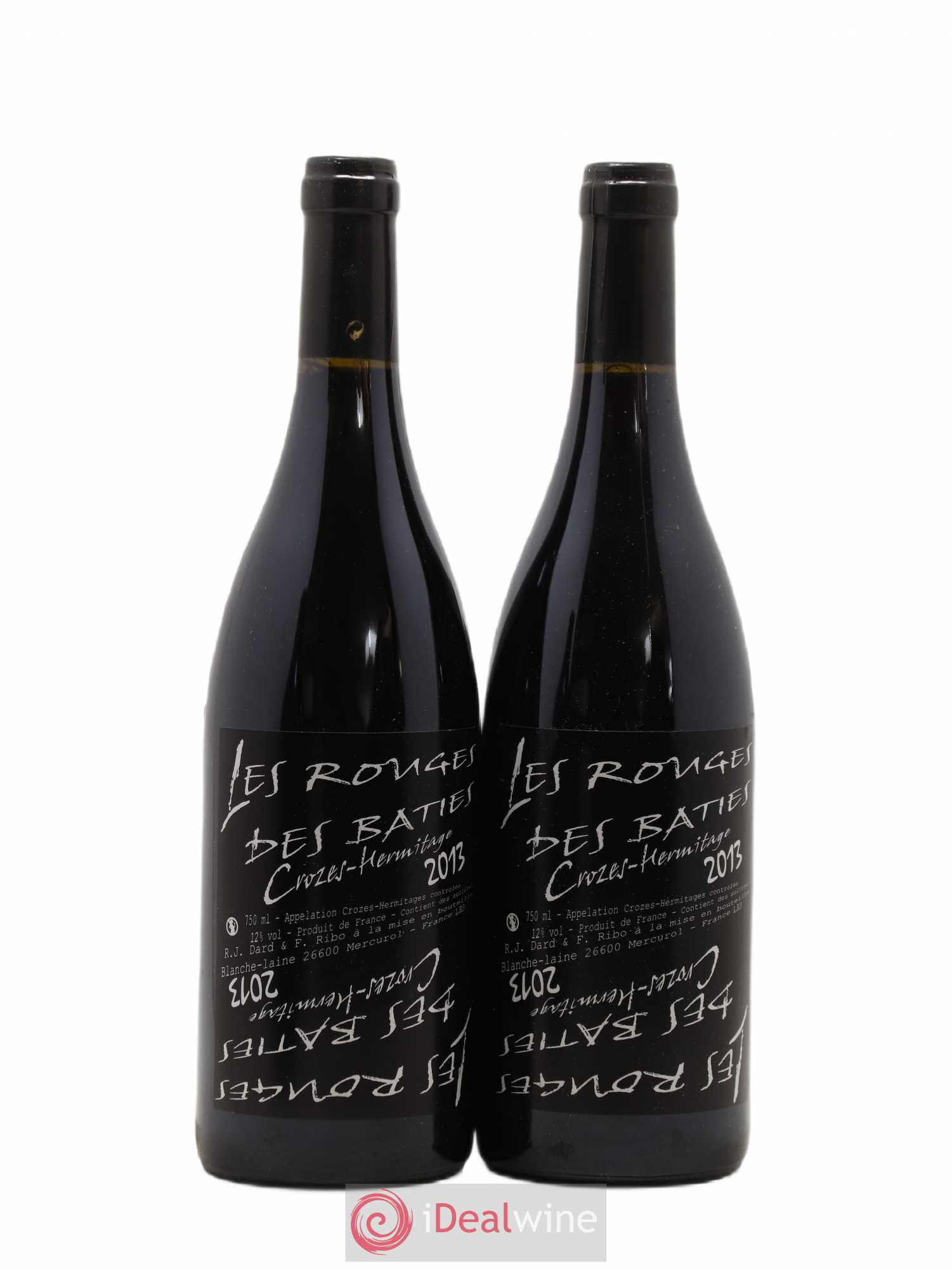 Crozes-Hermitage Les Rouges des Bâties Dard et Ribo (Domaine) 2013 - Lotto di 2 bottiglie - 0