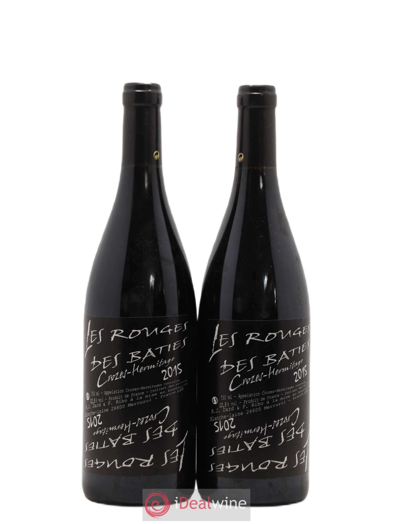 Crozes-Hermitage Les Rouges des Bâties Dard et Ribo (Domaine) 2015 - Lot of 2 bottles - 0