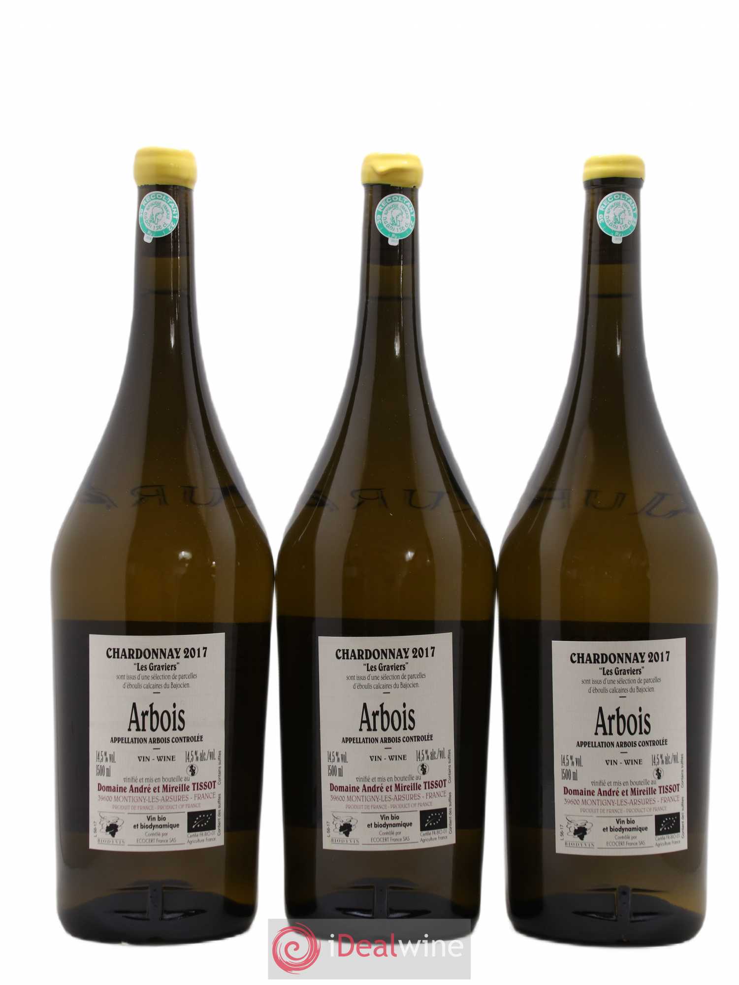 Arbois Chardonnay Les Graviers Bénédicte et Stéphane Tissot 2017 - Lot de 3 magnums - 1