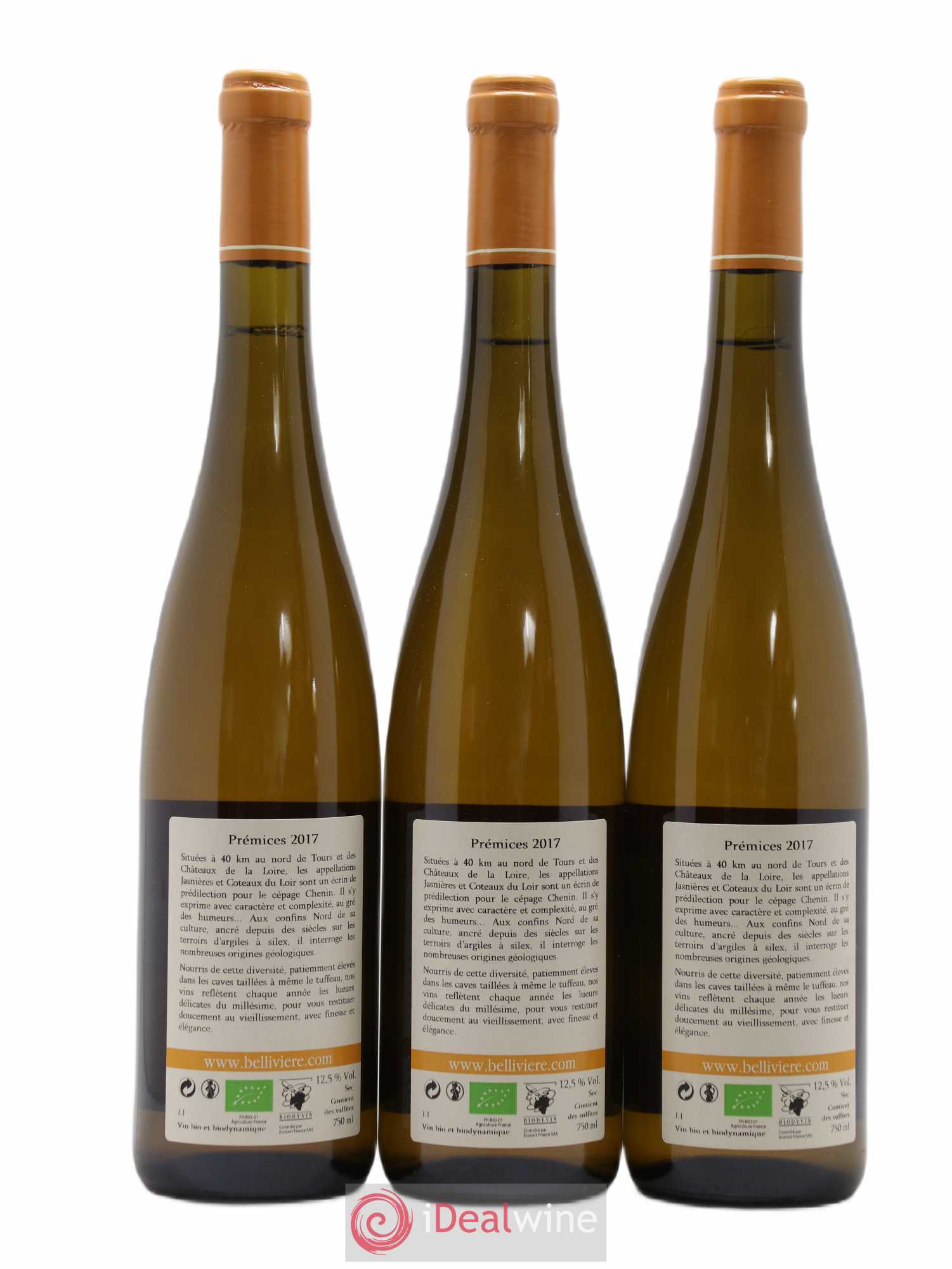 Jasnières Les Prémices Domaine de Bellivière 2017 - Lot de 3 bouteilles - 1