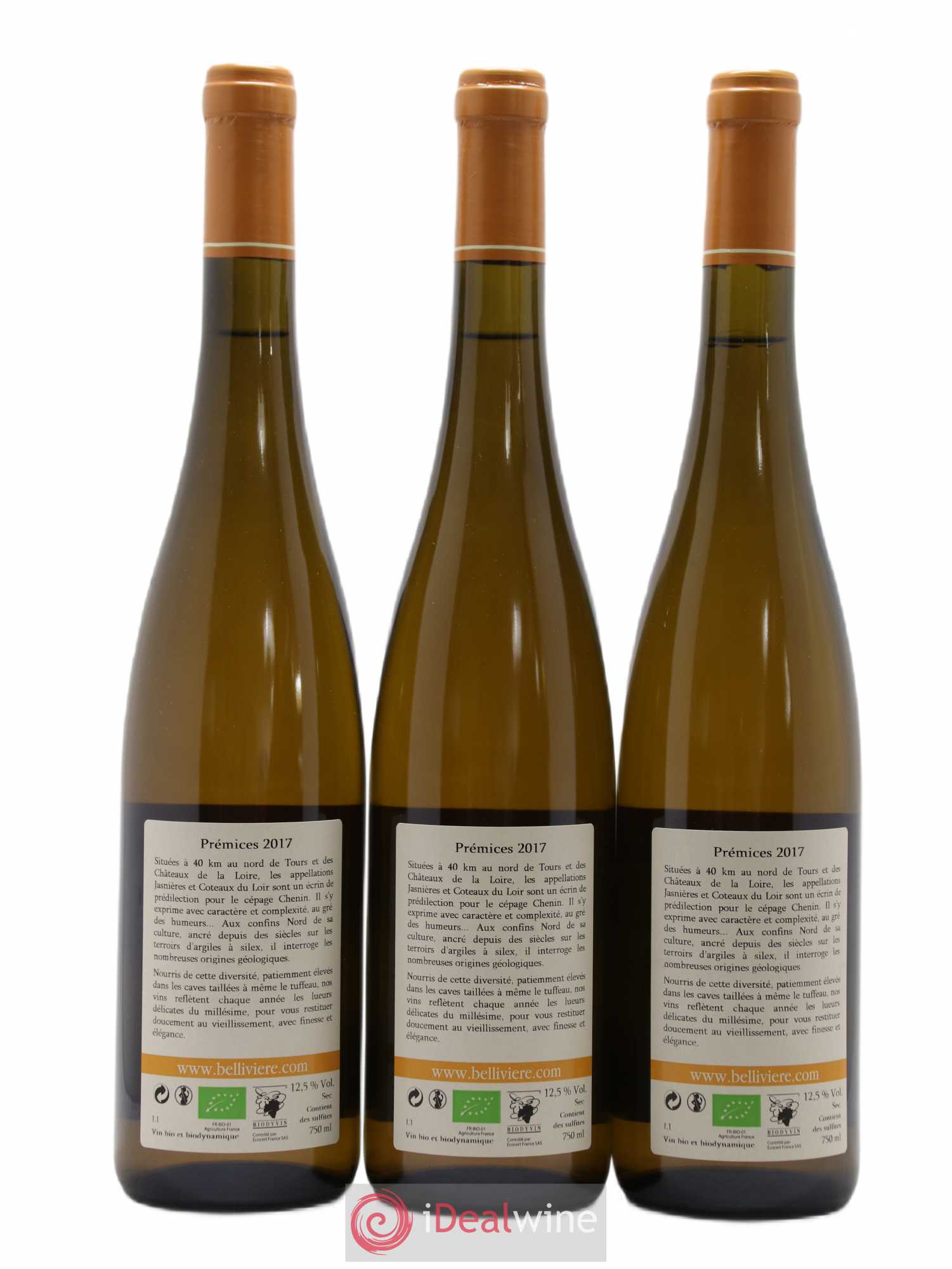 Jasnières Les Prémices Domaine de Bellivière 2017 - Lot de 3 bouteilles - 1