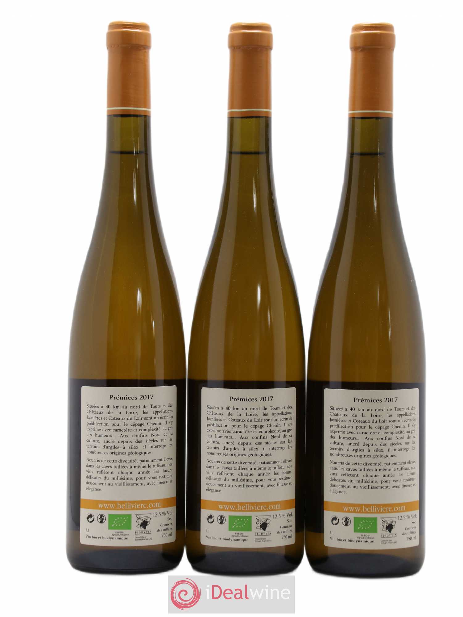 Jasnières Les Prémices Domaine de Bellivière 2017 - Lot de 3 bouteilles - 1