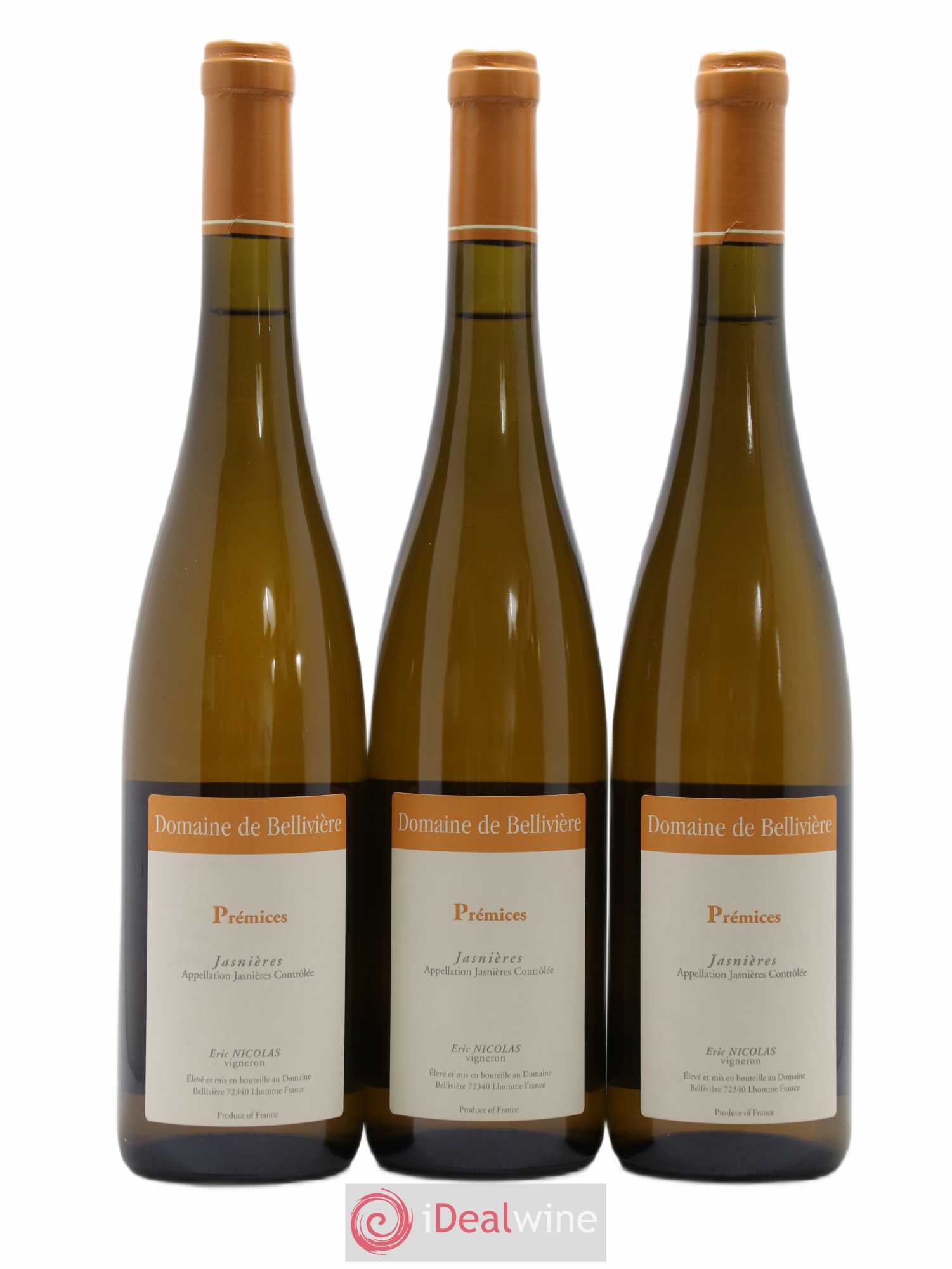 Jasnières Les Prémices Domaine de Bellivière 2017 - Lot de 3 bouteilles - 0