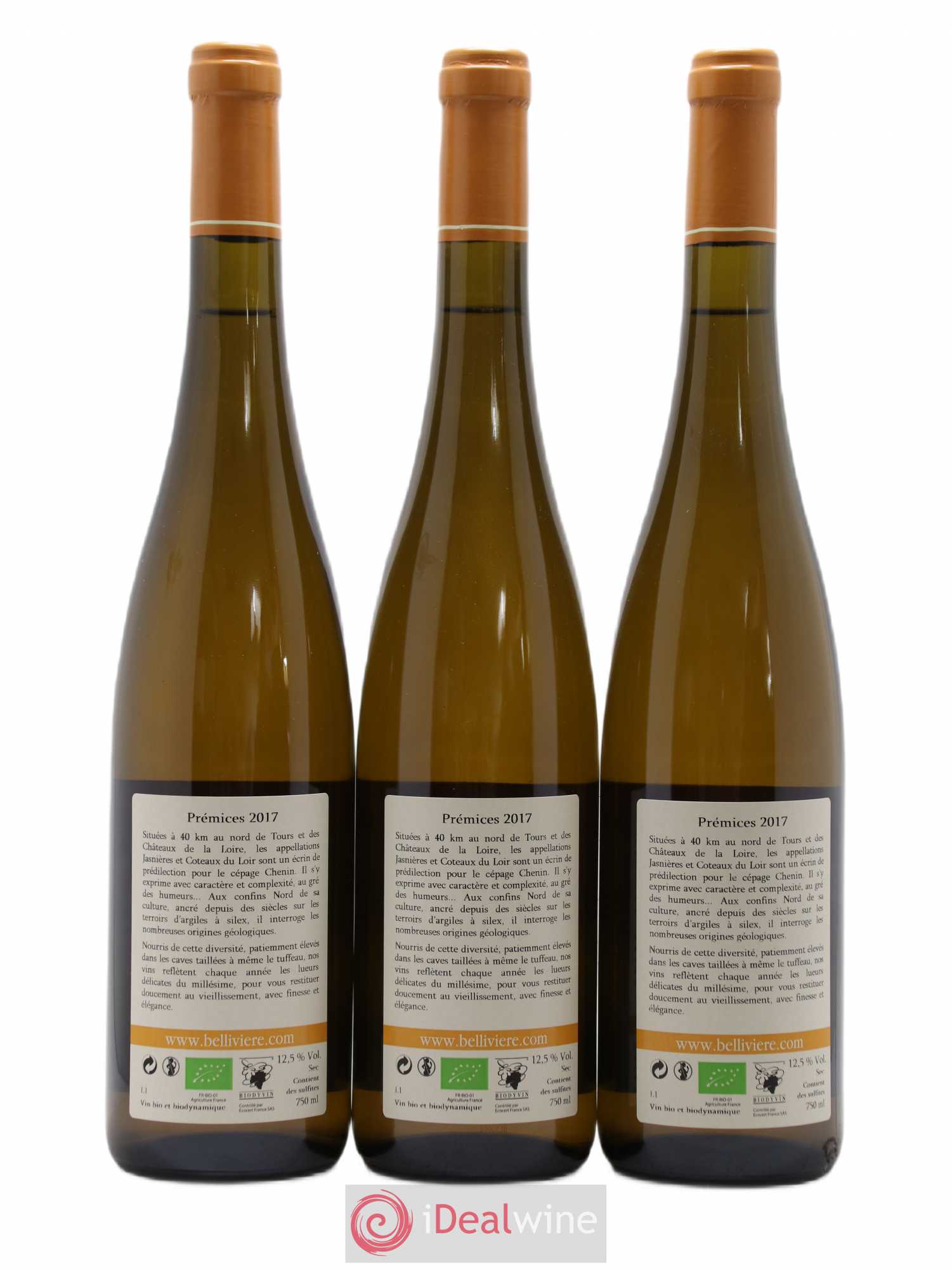 Jasnières Les Prémices Domaine de Bellivière 2017 - Lot de 3 bouteilles - 1