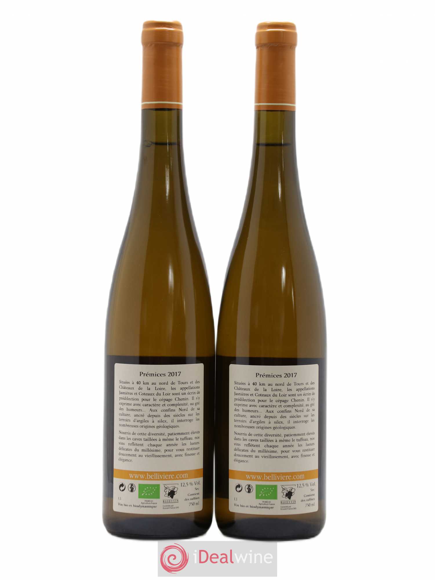 Jasnières Les Prémices Domaine de Bellivière 2017 - Lot de 2 bouteilles - 1