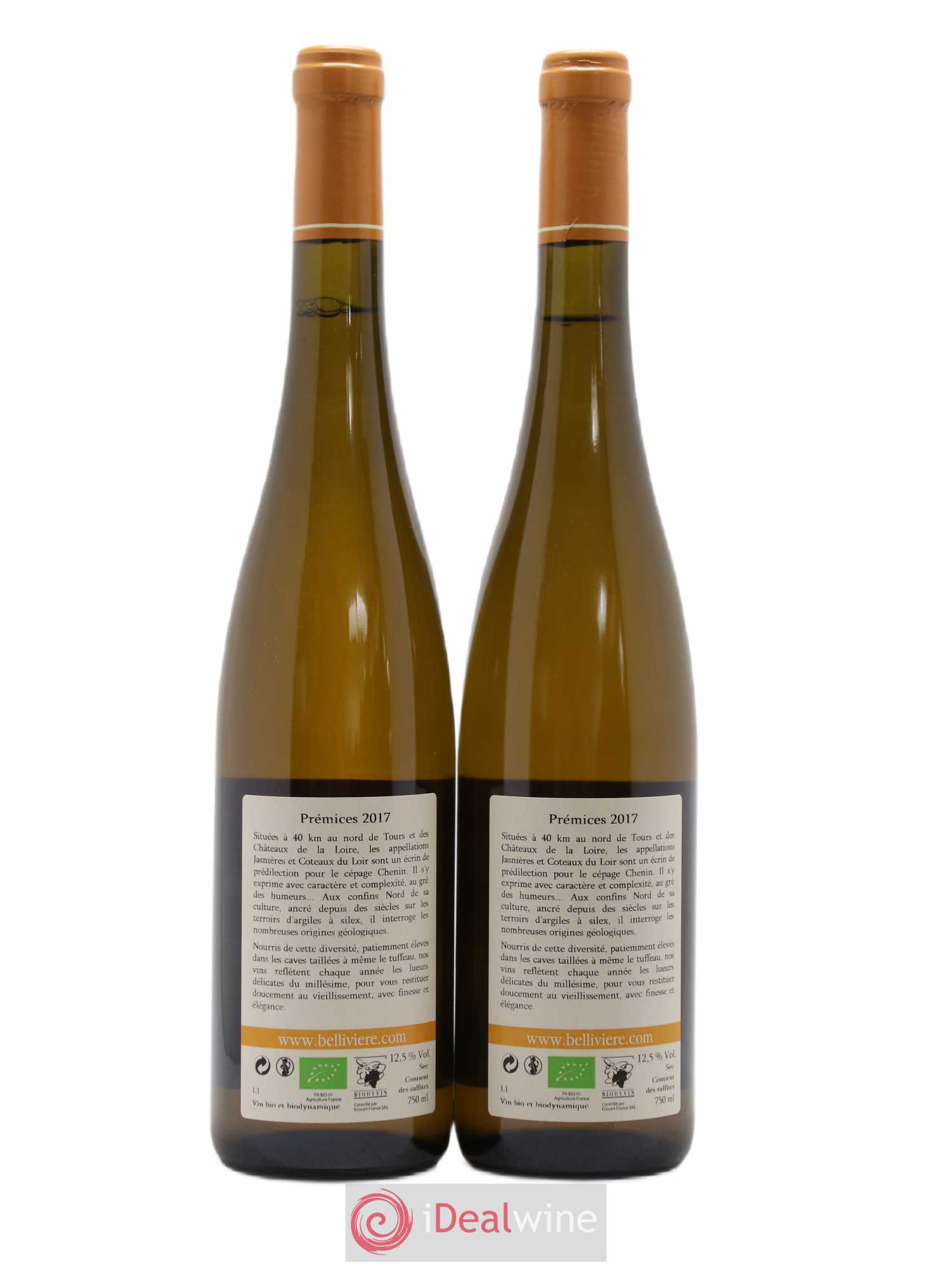 Jasnières Les Prémices Domaine de Bellivière 2017 - Lot de 2 bouteilles - 1