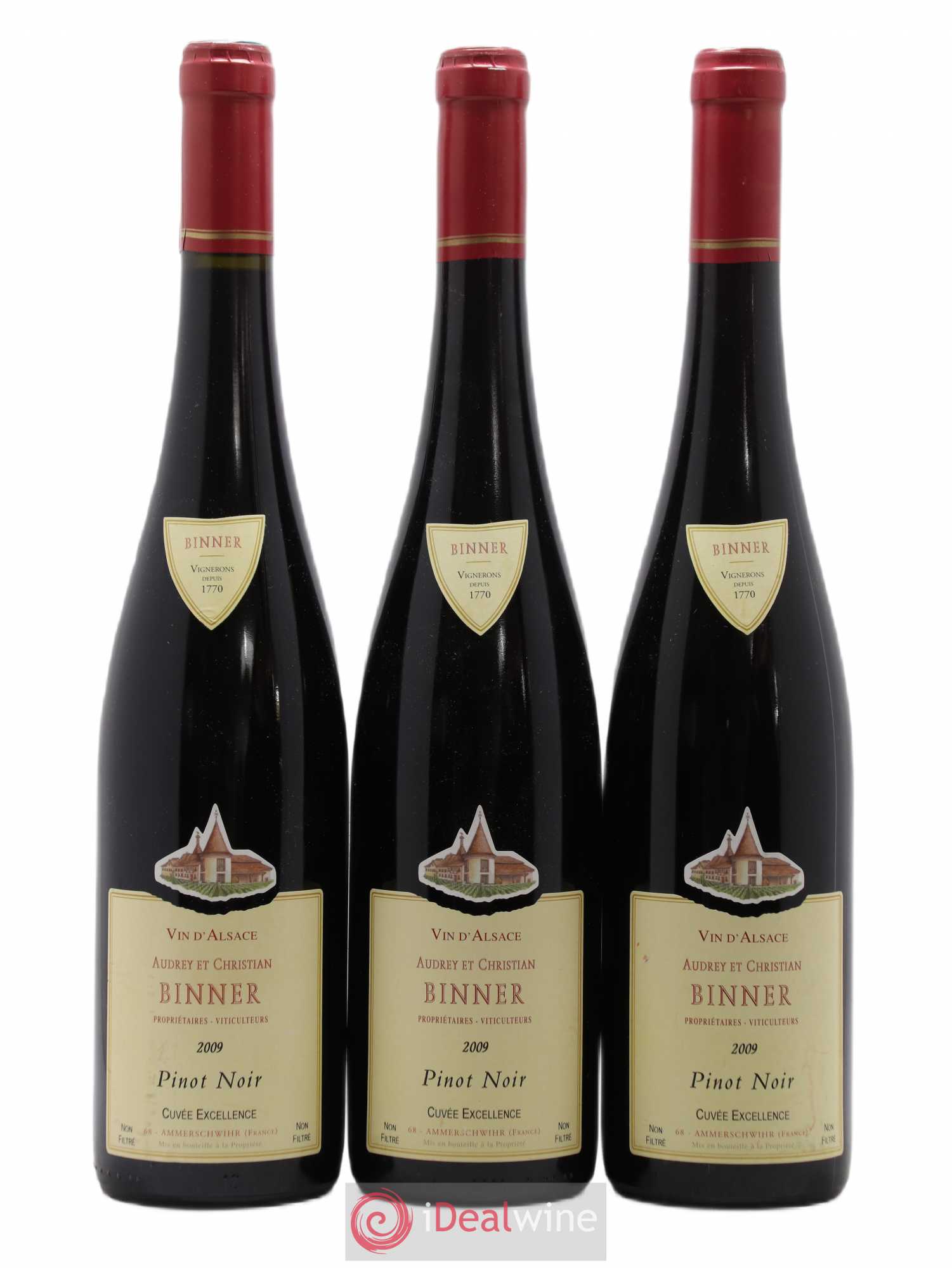 Alsace Pinot Noir Christian Binner Excellence 2009 - Lot de 3 bouteilles - 0