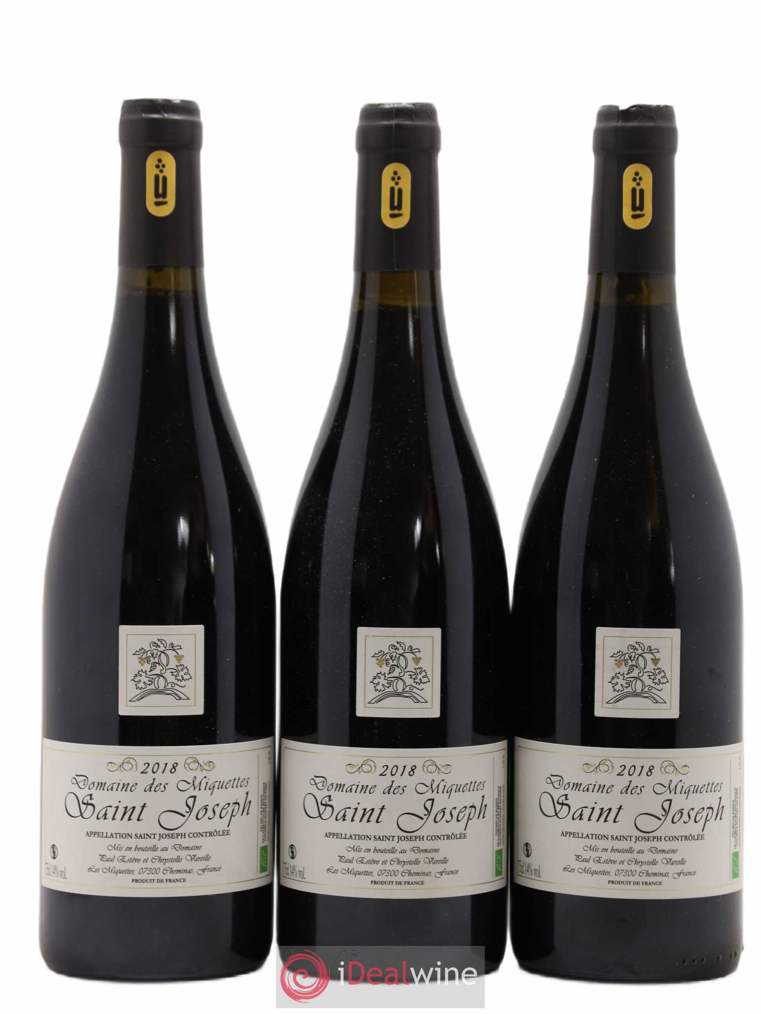 Saint-Joseph Miquettes (Domaine des) 2018 - Lot de 3 bouteilles - 0