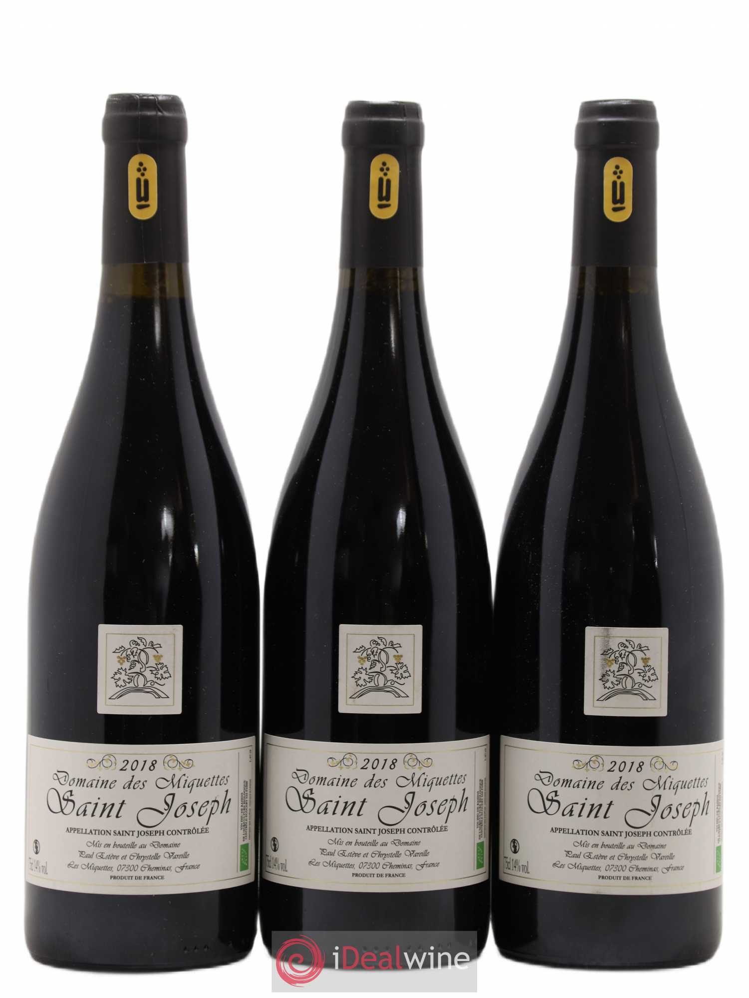 Saint-Joseph Miquettes (Domaine des) 2018 - Lot de 3 bouteilles - 0