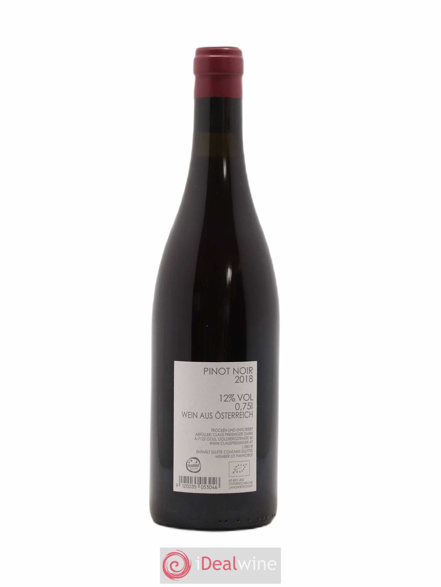 Autriche Pinot noir Claus Preisinger 2018 - Lot de 1 bouteille - 1