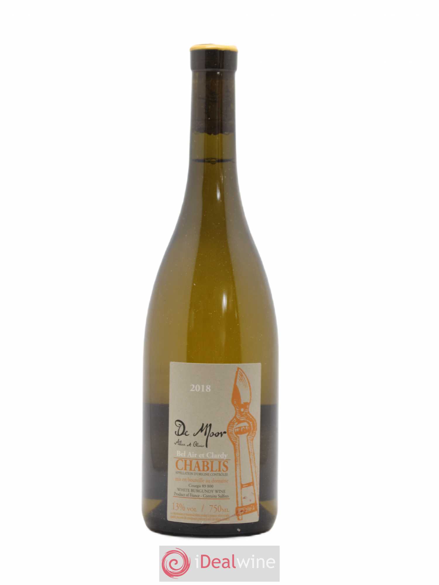 Chablis Bel Air et Clardy Alice et Olivier De Moor 2018 - Lot de 1 bouteille - 0