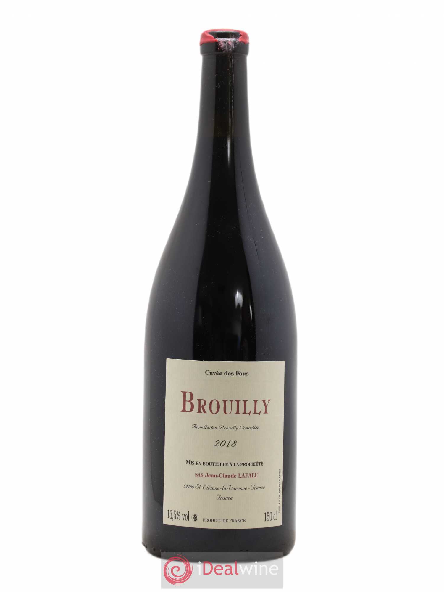 Brouilly Cuvée des Fous Jean-Claude Lapalu 2018 - Lot de 1 magnum - 0