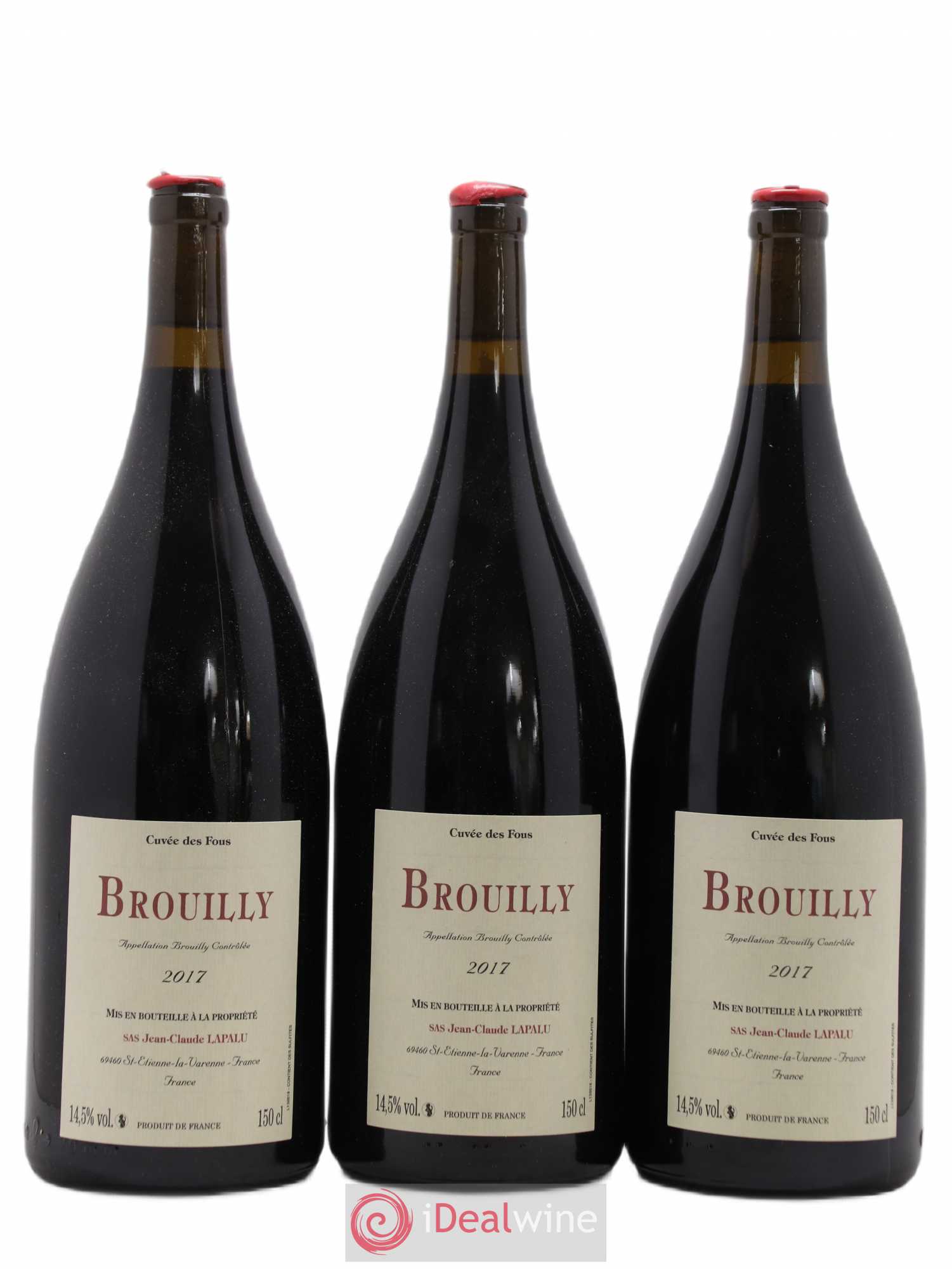 Brouilly Cuvée des Fous Jean-Claude Lapalu 2017 - Lot de 3 magnums - 0