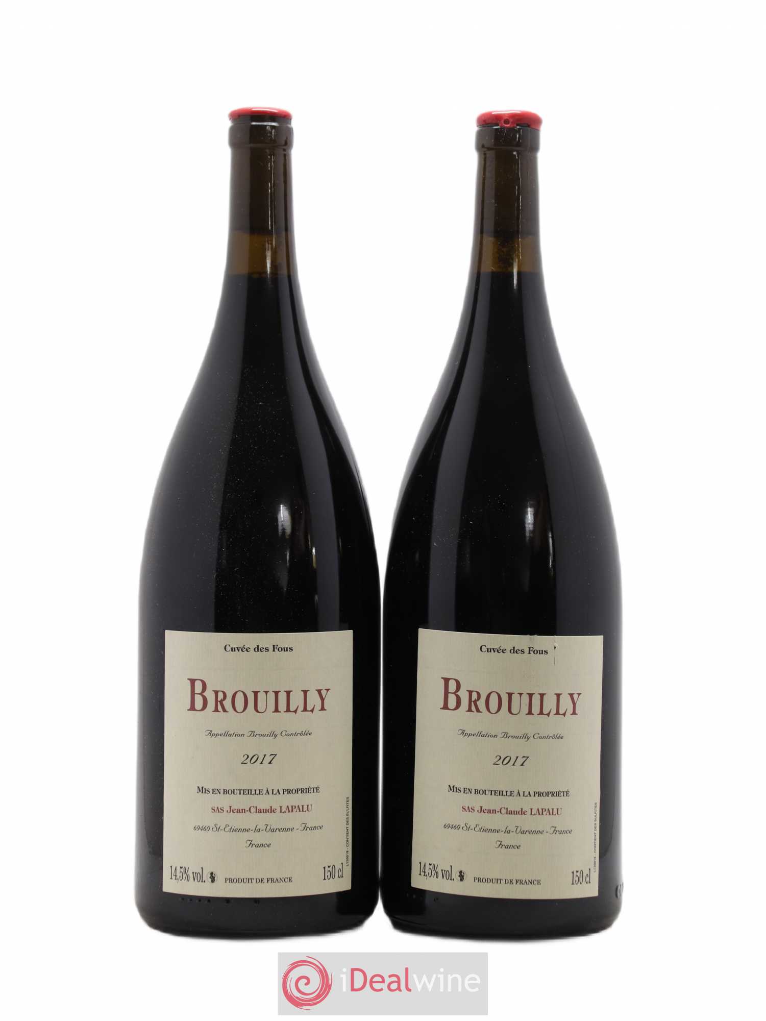 Brouilly Cuvée des Fous Jean-Claude Lapalu 2017 - Lot de 2 magnums - 0
