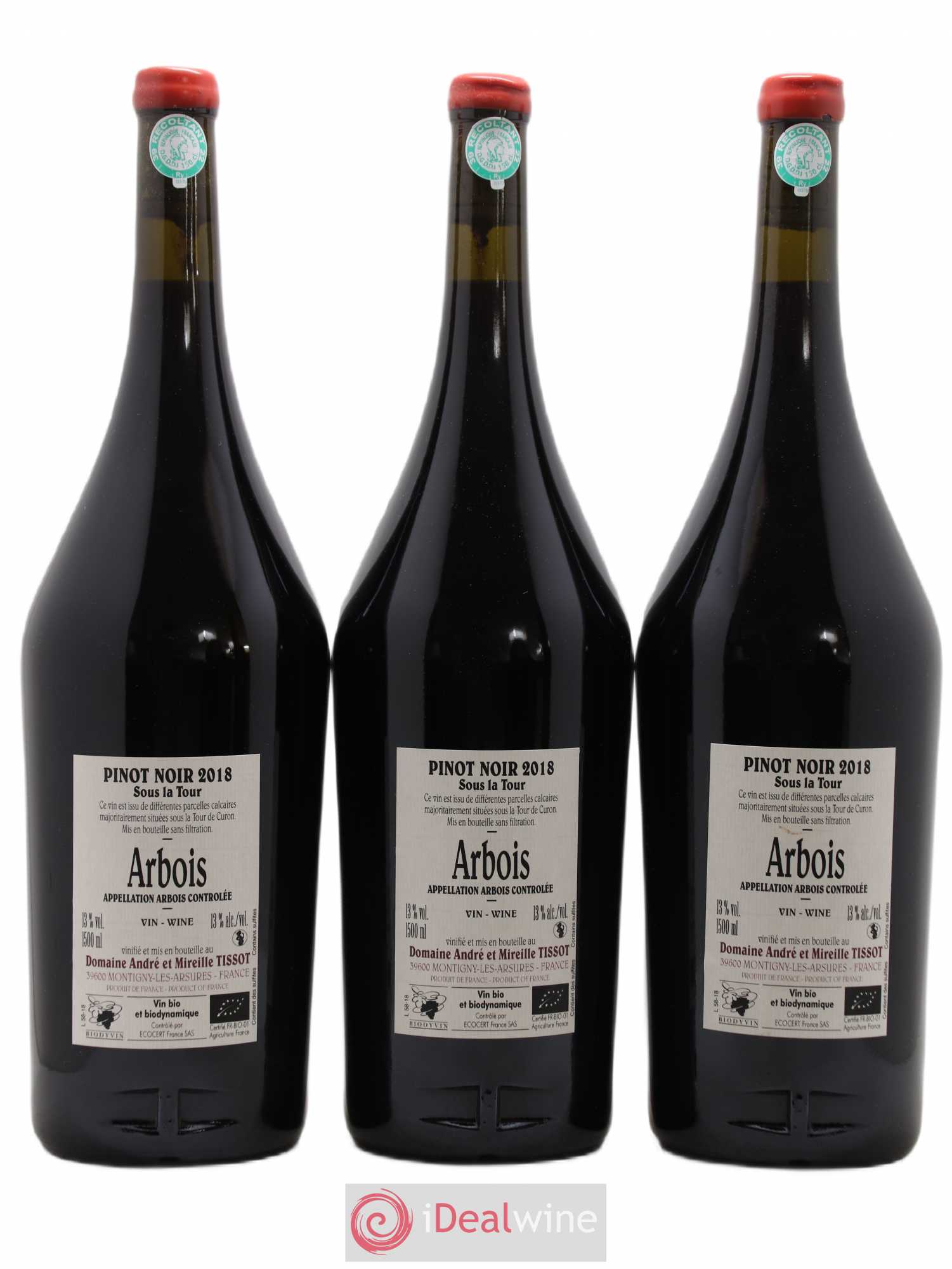 Arbois Sous la Tour Pinot Noir Bénédicte et Stéphane Tissot 2018 - Lot de 3 magnums - 1