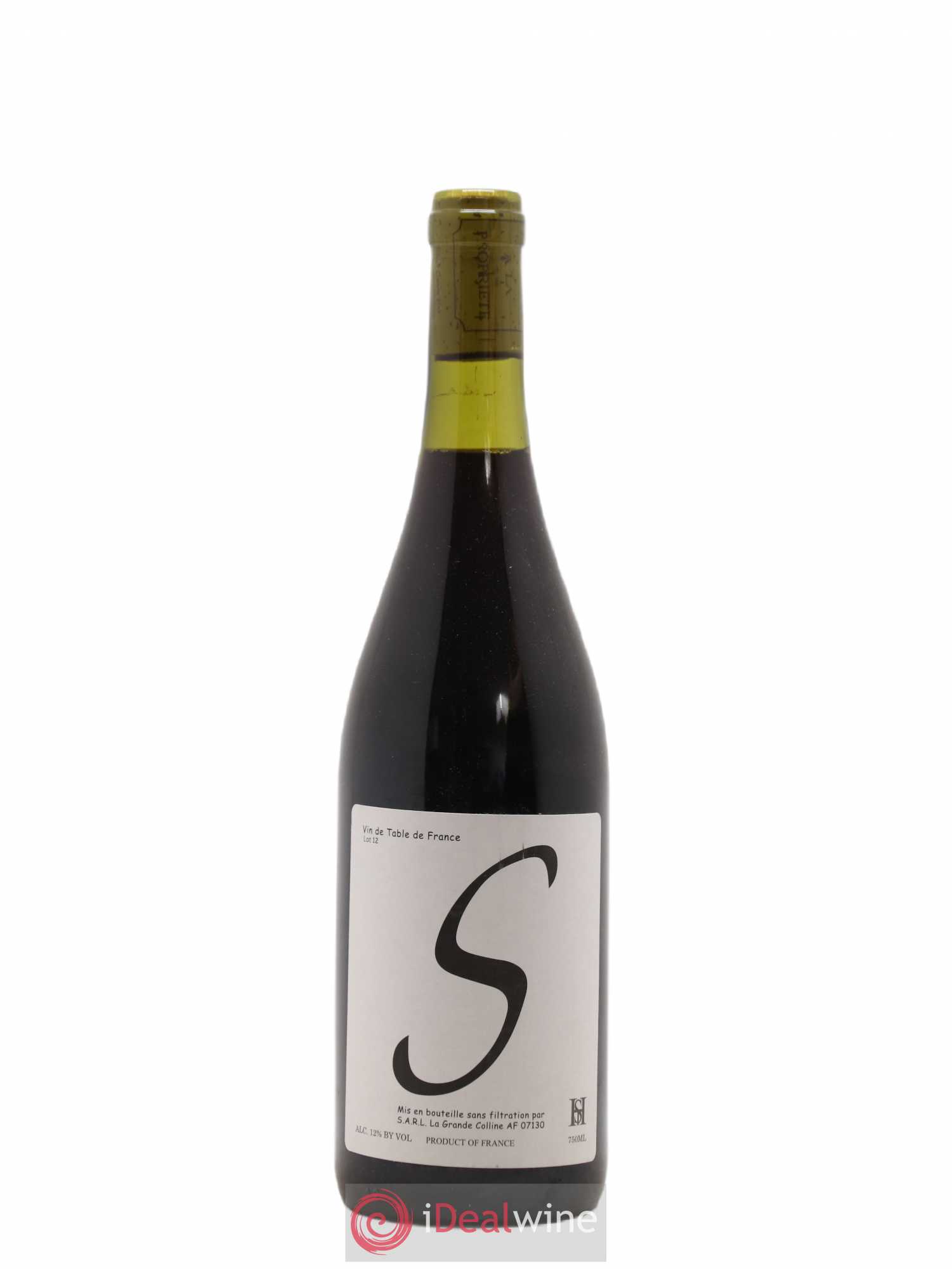 Vin de France Cuvée S Hirotake Ooka - Domaine La Grande Colline 2012 - Lot de 1 bouteille - 0