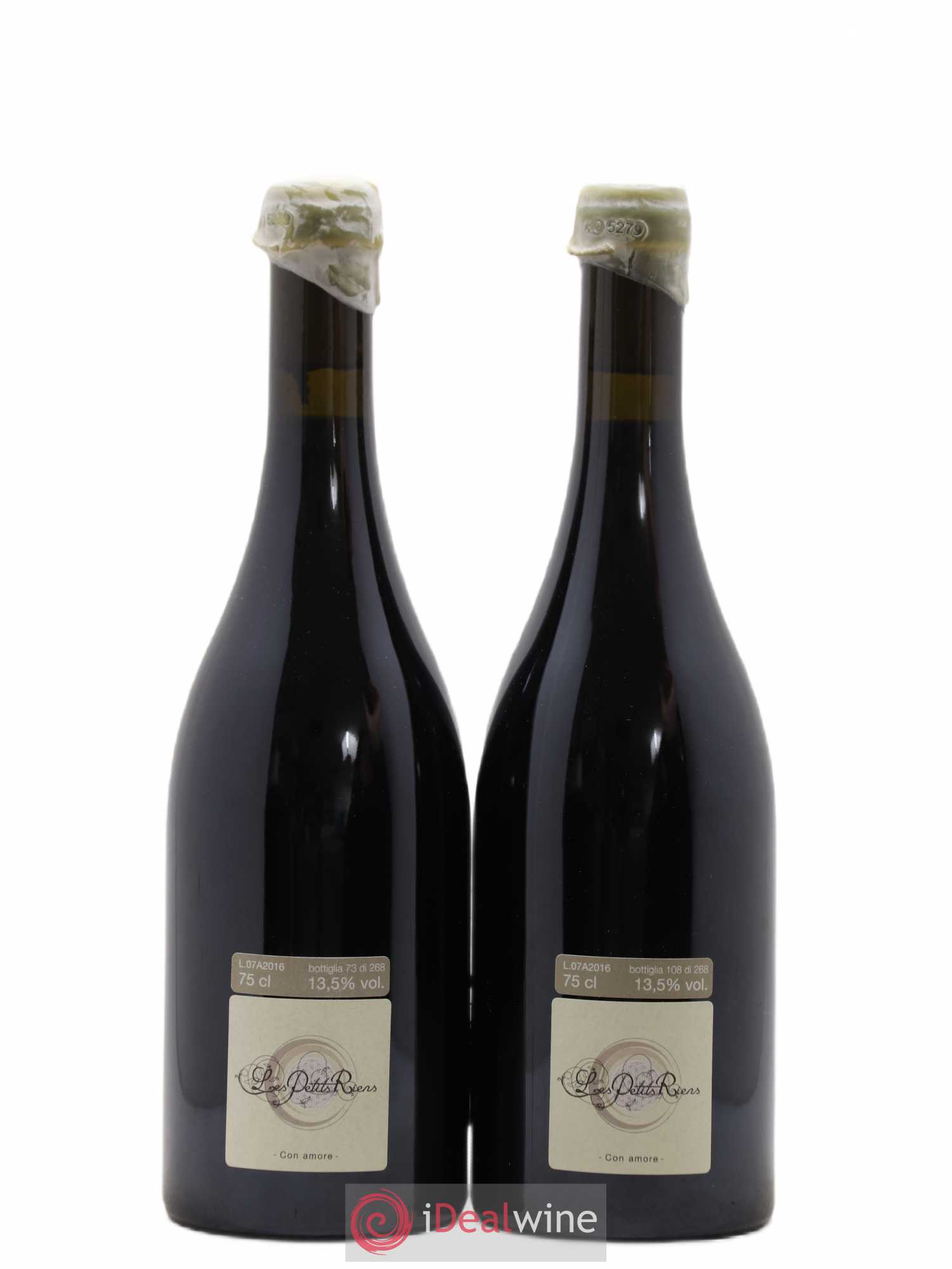 Italie Vino Rosso Au Coin Du Feu Les Petits Riens 2016 - Posten von 2 Flaschen - 1