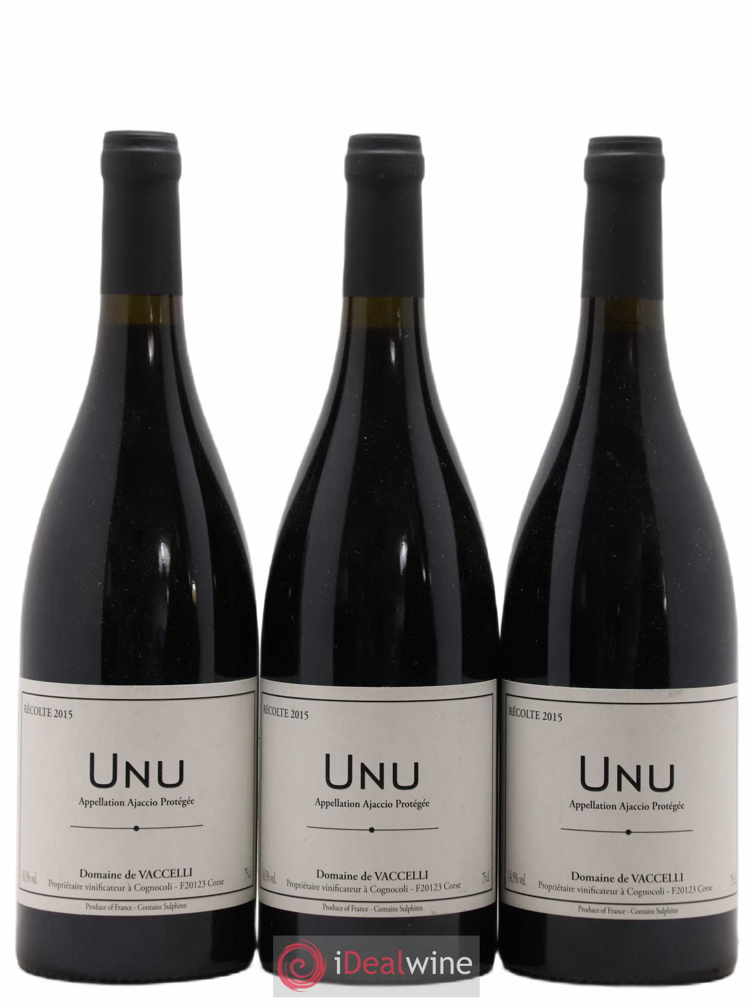 Ajaccio Unu Vaccelli 2015 - Lot de 3 bouteilles - 0